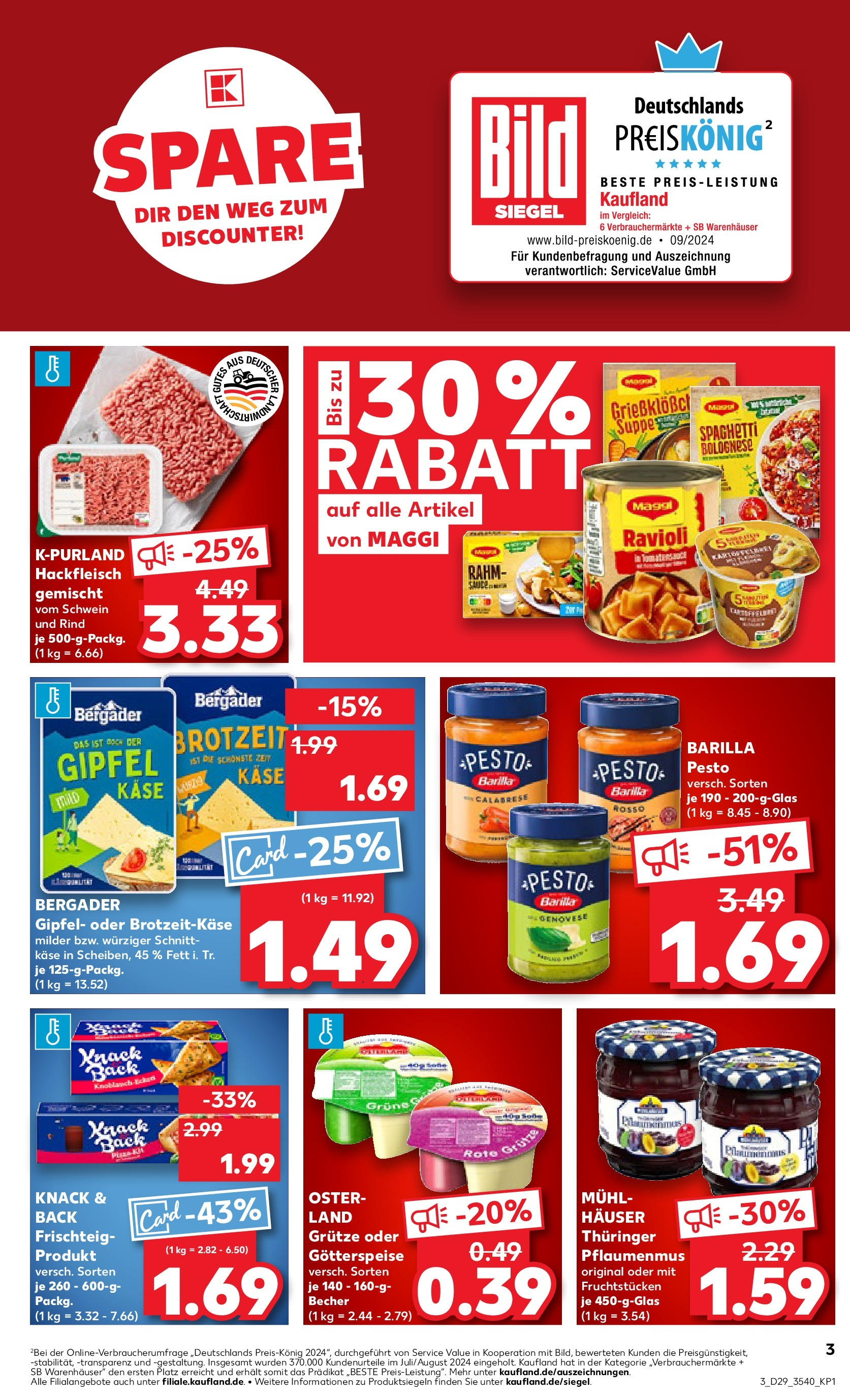 Prospekt Kaufland ab 16.07.2025 » Angebote Online zum Blättern | Seite: 5 | Produkte: Maggi, Käse, Barilla pesto, Hackfleisch