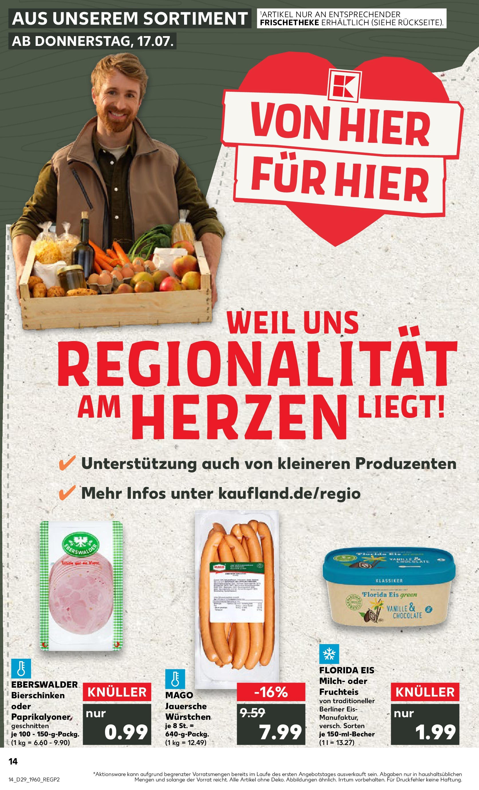 Prospekt Kaufland ab 16.07.2025 » Angebote Online zum Blättern | Seite: 1 | Produkte: Berliner, Milch, Eis