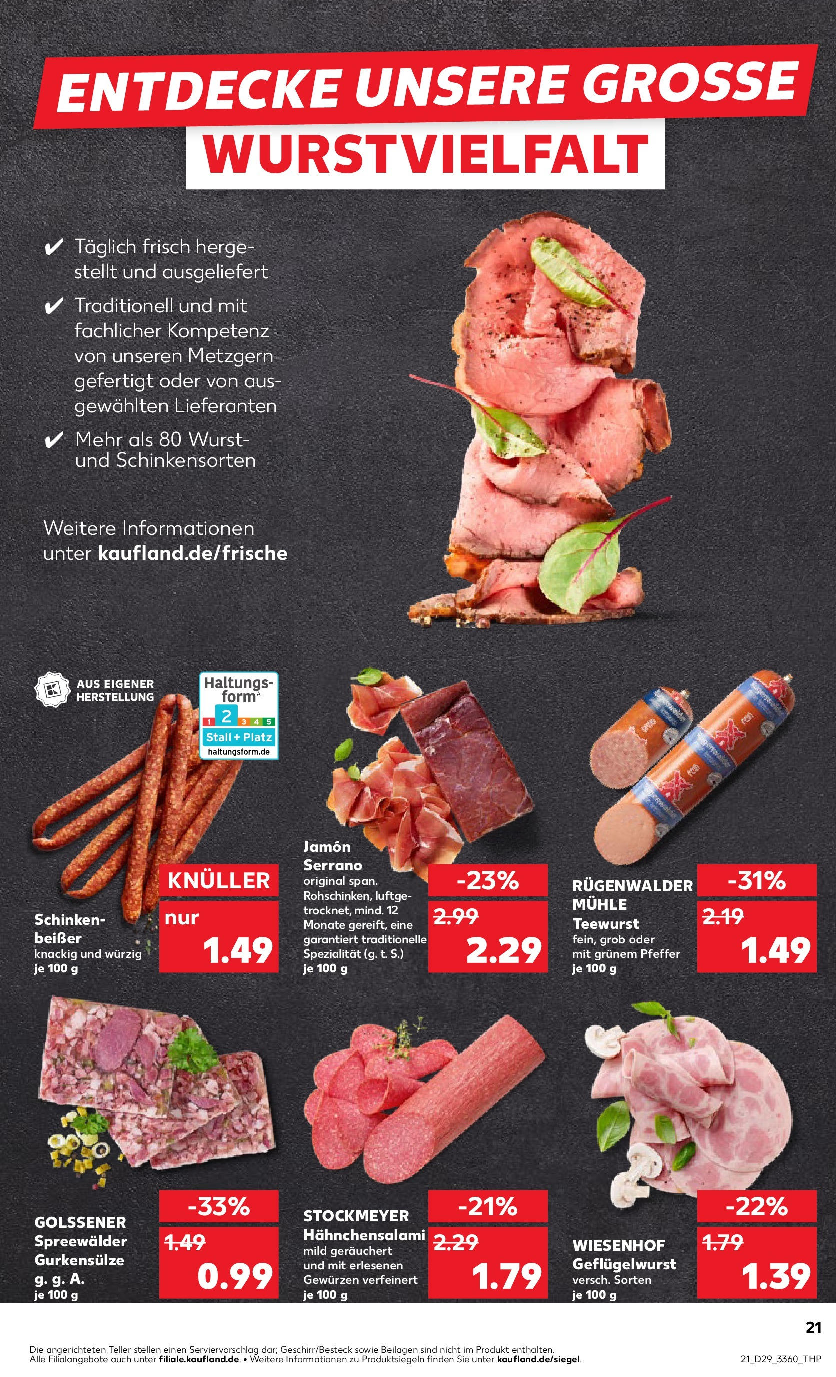 Prospekt Kaufland ab 16.07.2025 » Angebote Online zum Blättern | Seite: 21 | Produkte: Pfeffer, Wurst, Salami, Schinken