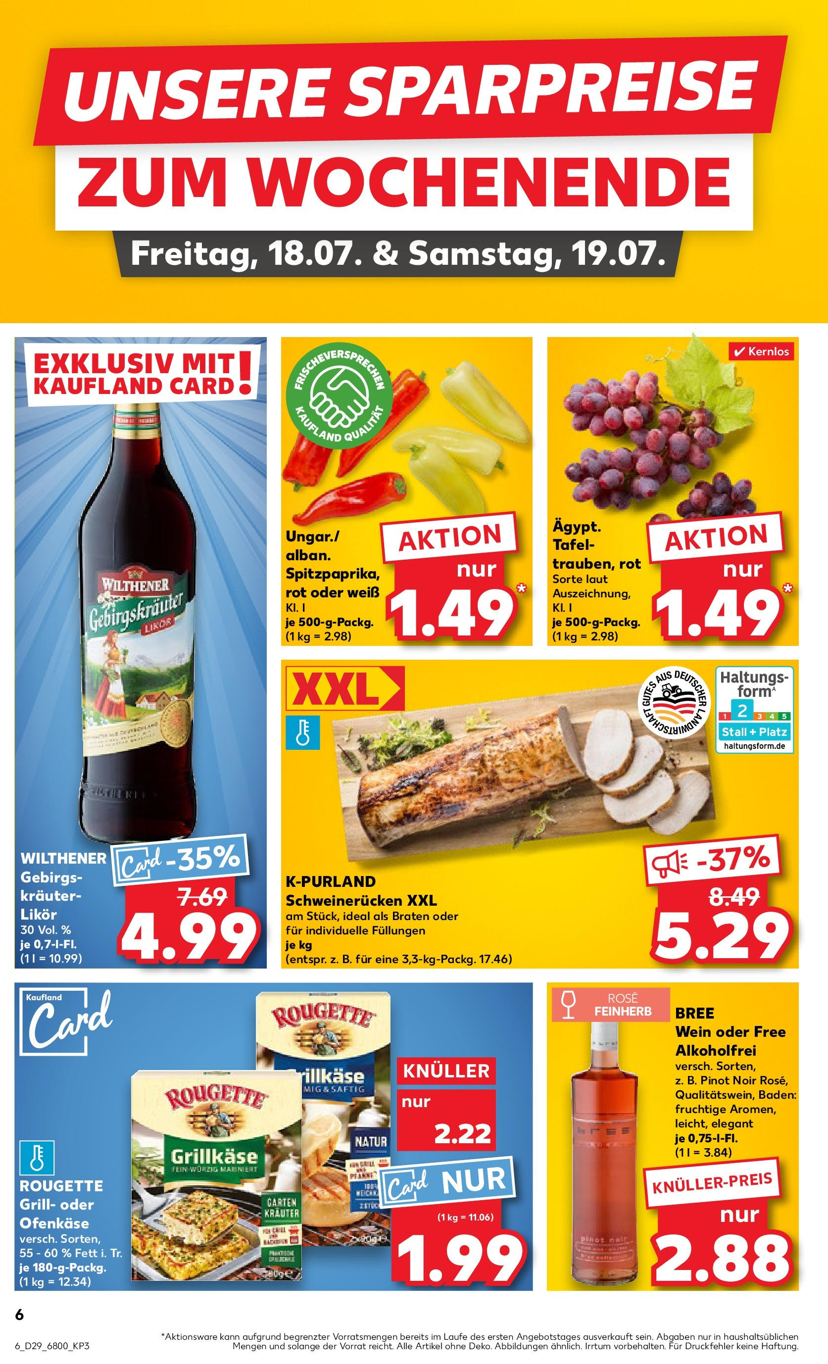 Prospekt Kaufland ab 16.07.2025 » Angebote Online zum Blättern | Seite: 6 | Produkte: Wilthener, Likör, Bree, Wein