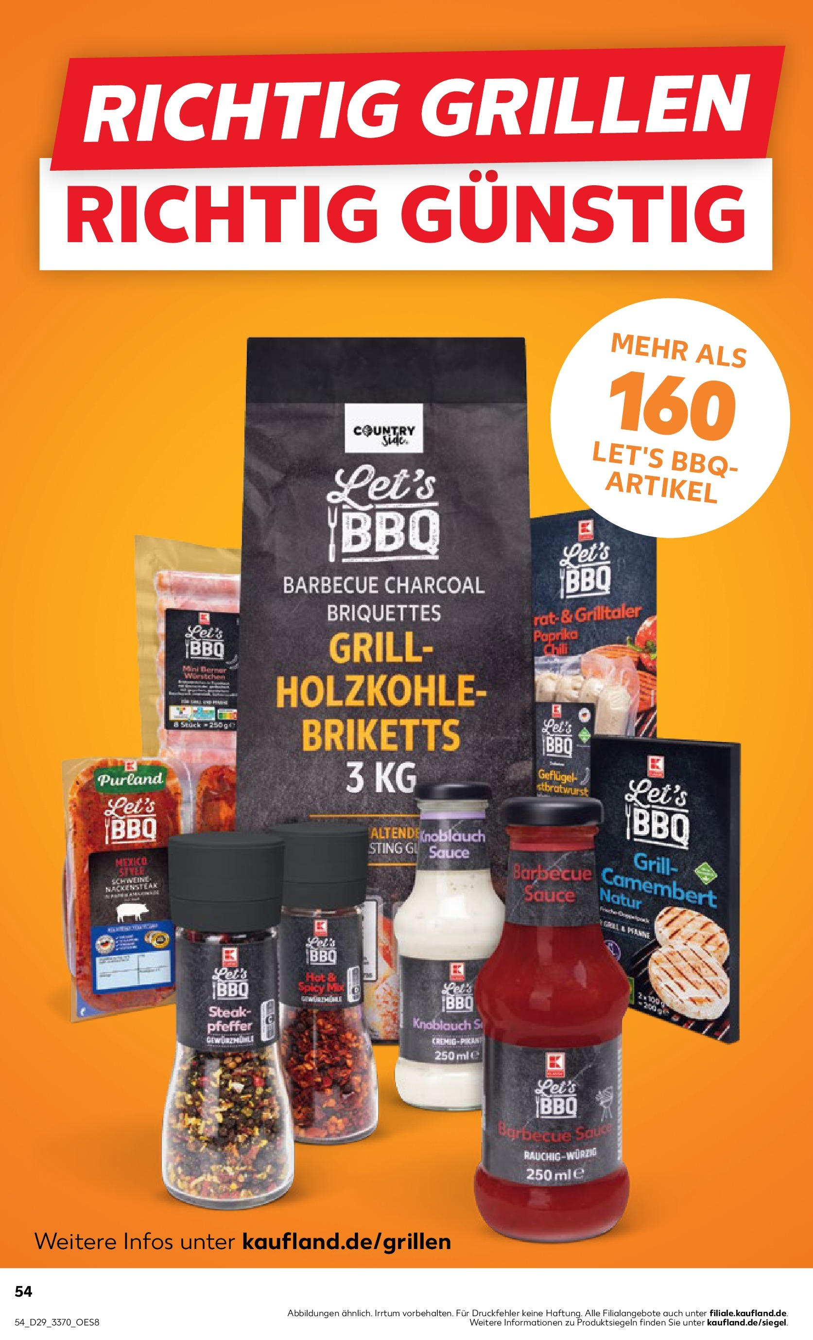 Prospekt Kaufland ab 16.07.2025 » Angebote Online zum Blättern | Seite: 54 | Produkte: Grill, Paprika, Pfeffer, Steak