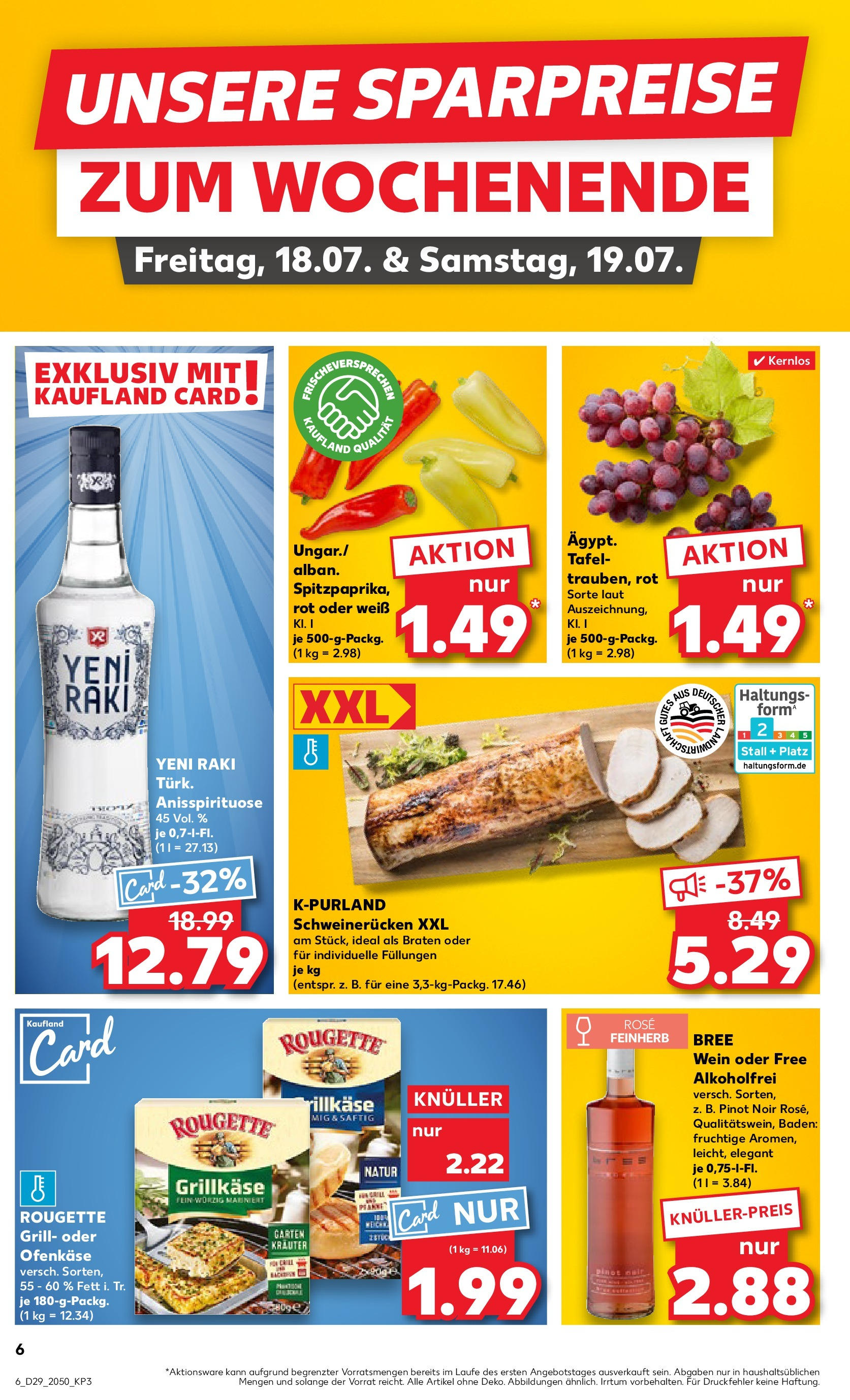 Prospekt Kaufland ab 16.07.2025 » Angebote Online zum Blättern | Seite: 8 | Produkte: Grill, Bree, Schweinerucken, Wein