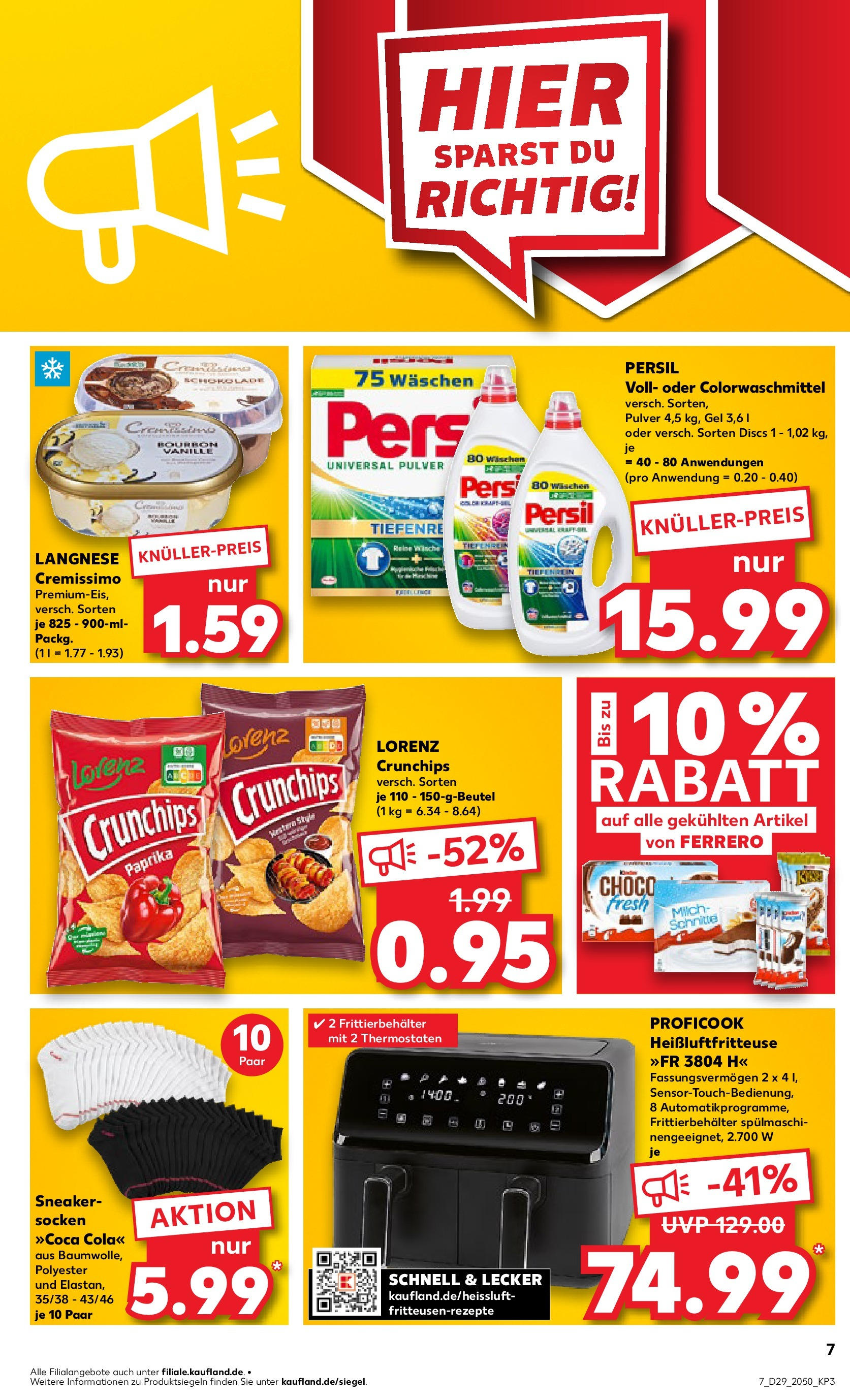Prospekt Kaufland ab 16.07.2025 » Angebote Online zum Blättern | Seite: 9 | Produkte: Langnese, Paprika, Lorenz crunchips, Chips