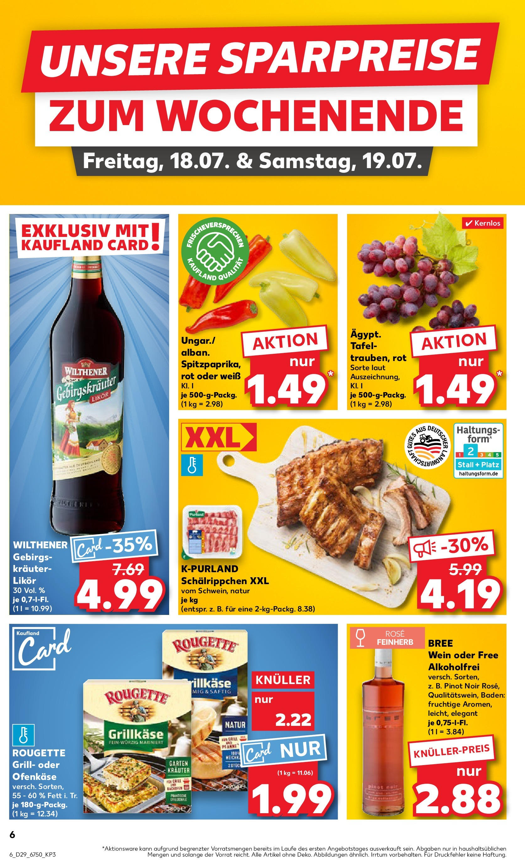 Prospekt Kaufland ab 16.07.2025 » Angebote Online zum Blättern | Seite: 6 | Produkte: Grill, Wilthener, Bree, Wein