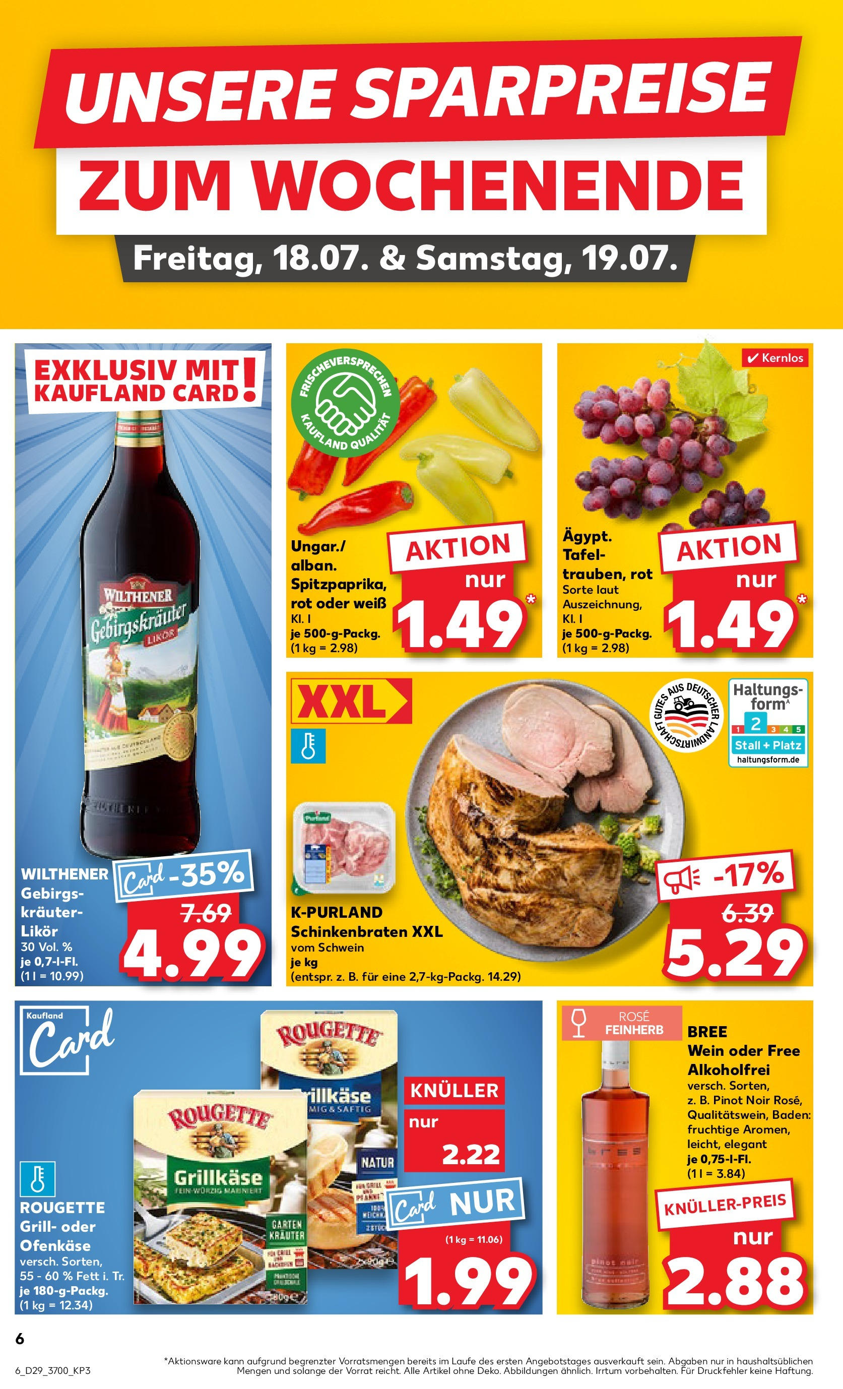 Prospekt Kaufland ab 16.07.2025 » Angebote Online zum Blättern | Seite: 6 | Produkte: Grill, Wilthener, Likör, Wein