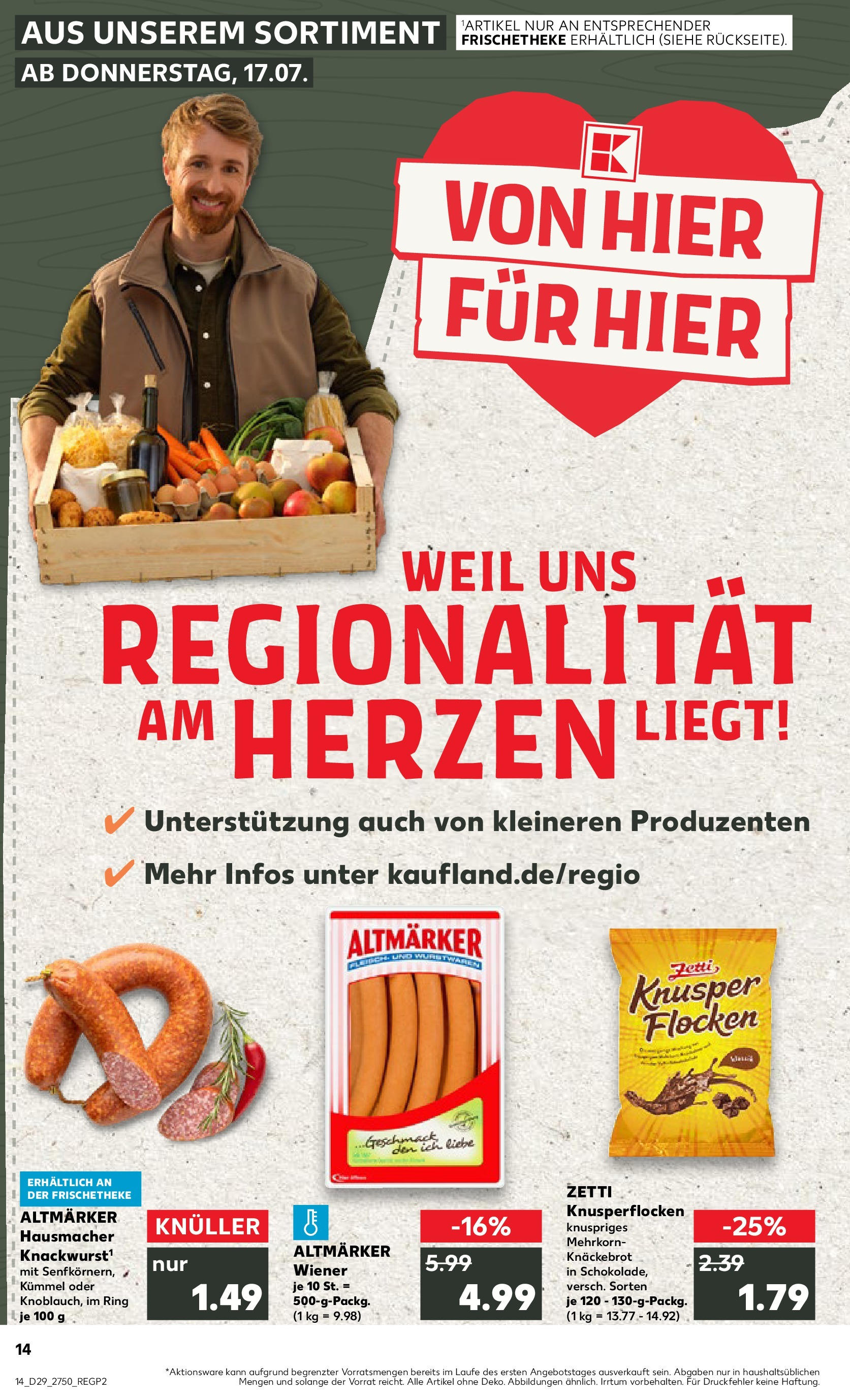 Prospekt Kaufland ab 16.07.2025 » Angebote Online zum Blättern | Seite: 14 | Produkte: Flocken
