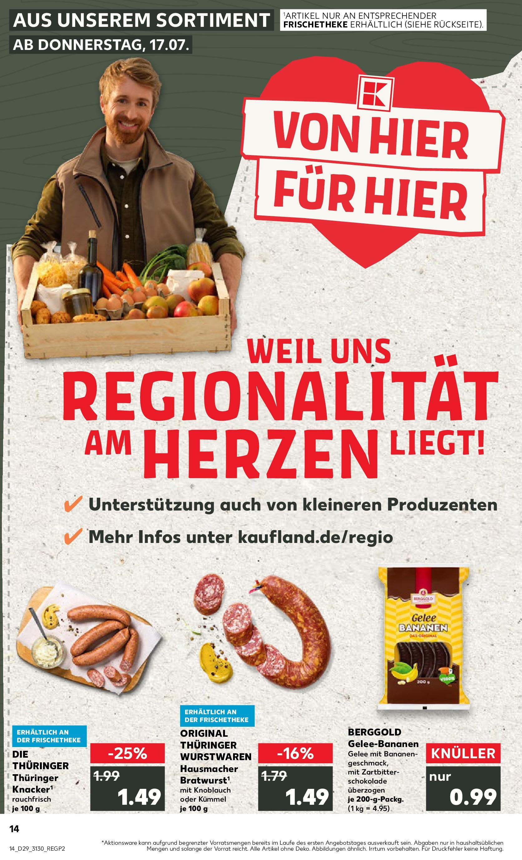 Prospekt Kaufland ab 16.07.2025 » Angebote Online zum Blättern | Seite: 1 | Produkte: Schokolade, Bananen, Knoblauch