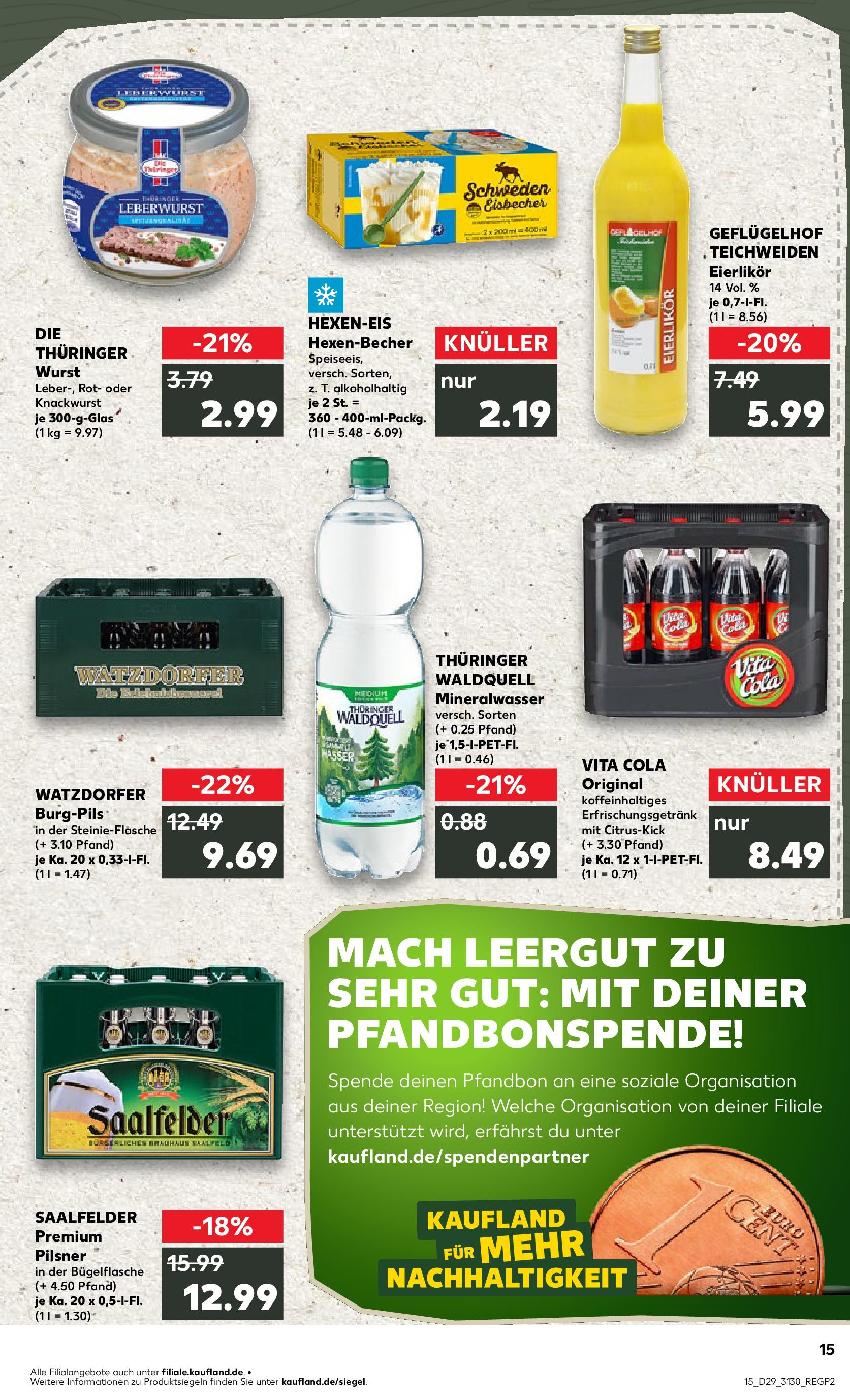 Prospekt Kaufland ab 16.07.2025 » Angebote Online zum Blättern | Seite: 2 | Produkte: Cola, Mineralwasser, Wurst, Vita cola