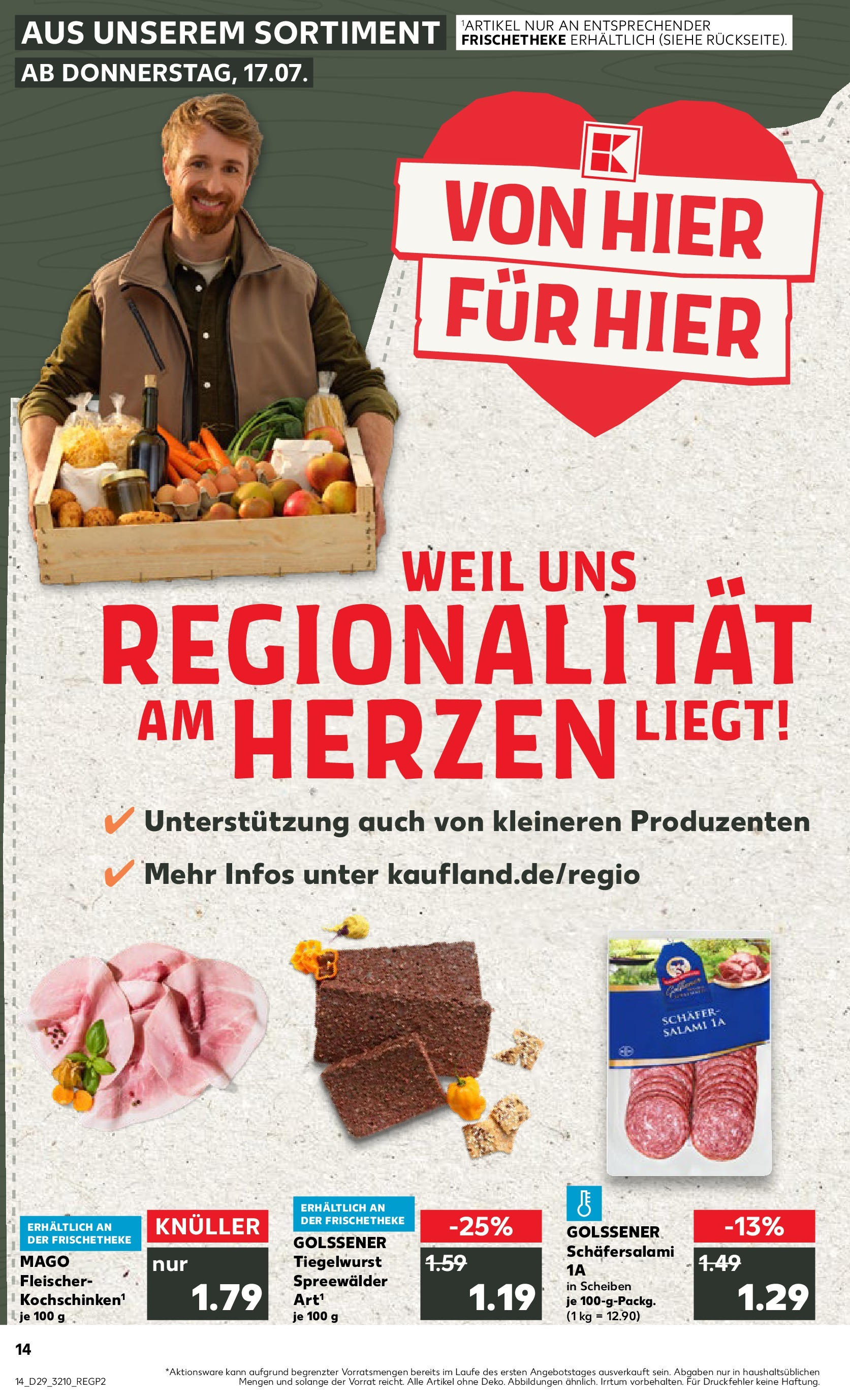Prospekt Kaufland ab 16.07.2025 » Angebote Online zum Blättern | Seite: 1 | Produkte: Salami