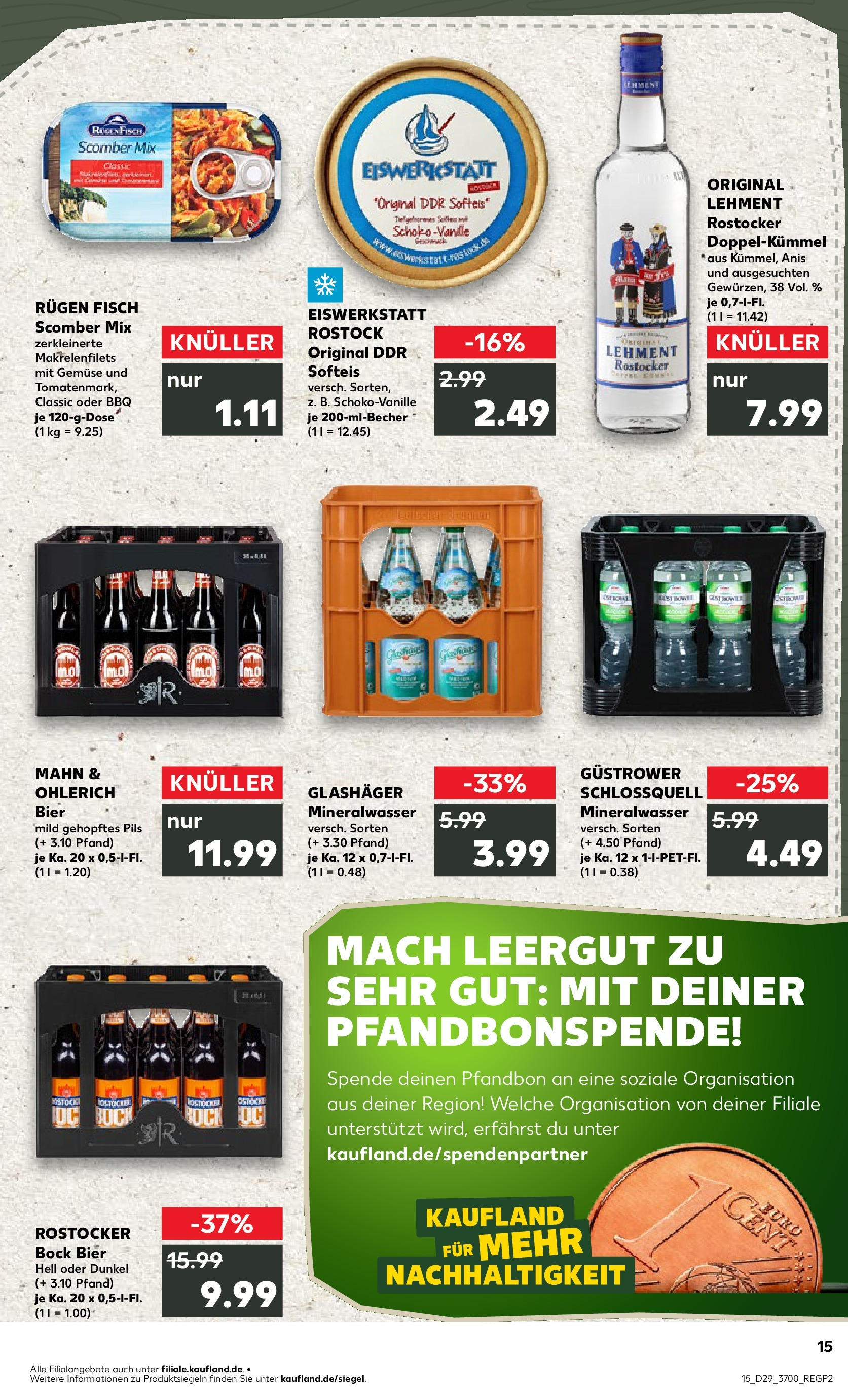 Prospekt Kaufland ab 16.07.2025 » Angebote Online zum Blättern | Seite: 15 | Produkte: Bier, Pils, Fisch, Gemüse