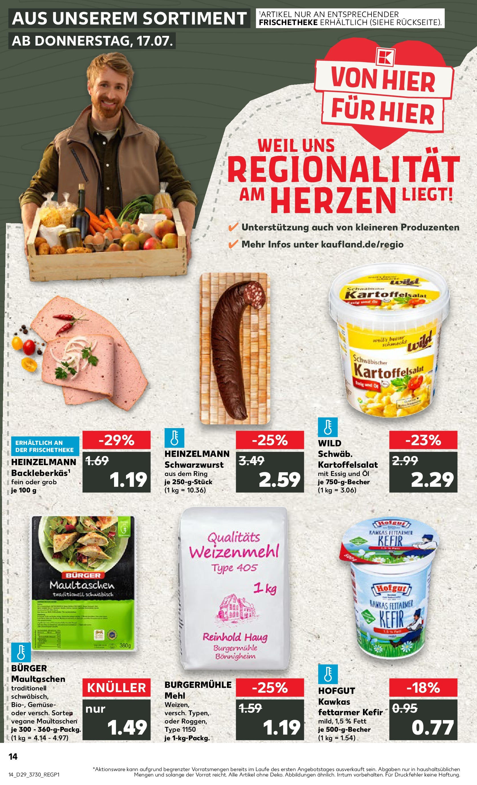 Prospekt Kaufland ab 16.07.2025 » Angebote Online zum Blättern | Seite: 1 | Produkte: Mehl, Öl, Essig, Weizenmehl