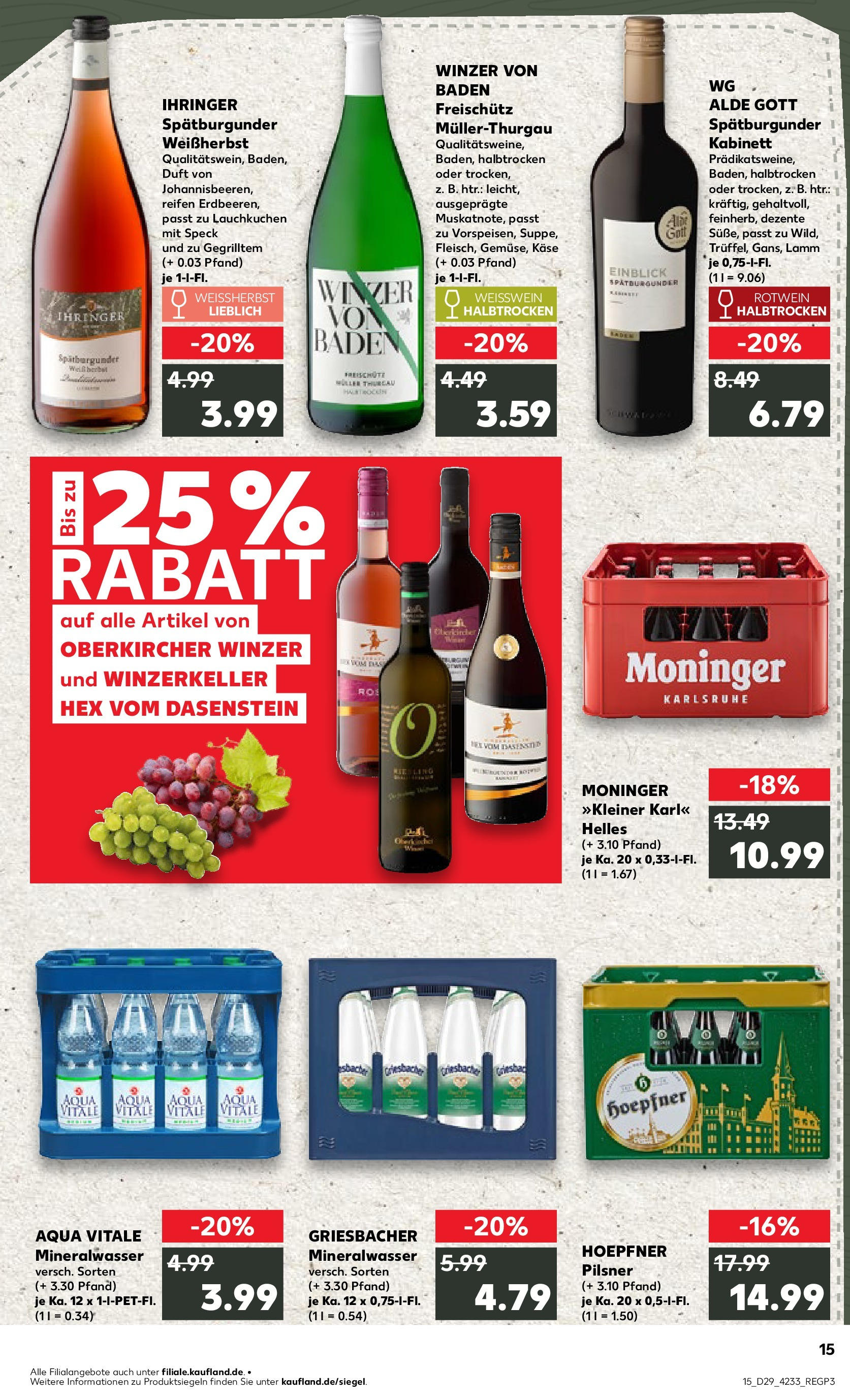 Prospekt Kaufland ab 16.07.2025 » Angebote Online zum Blättern | Seite: 2 | Produkte: Käse, Weißwein, Rotwein, Mineralwasser