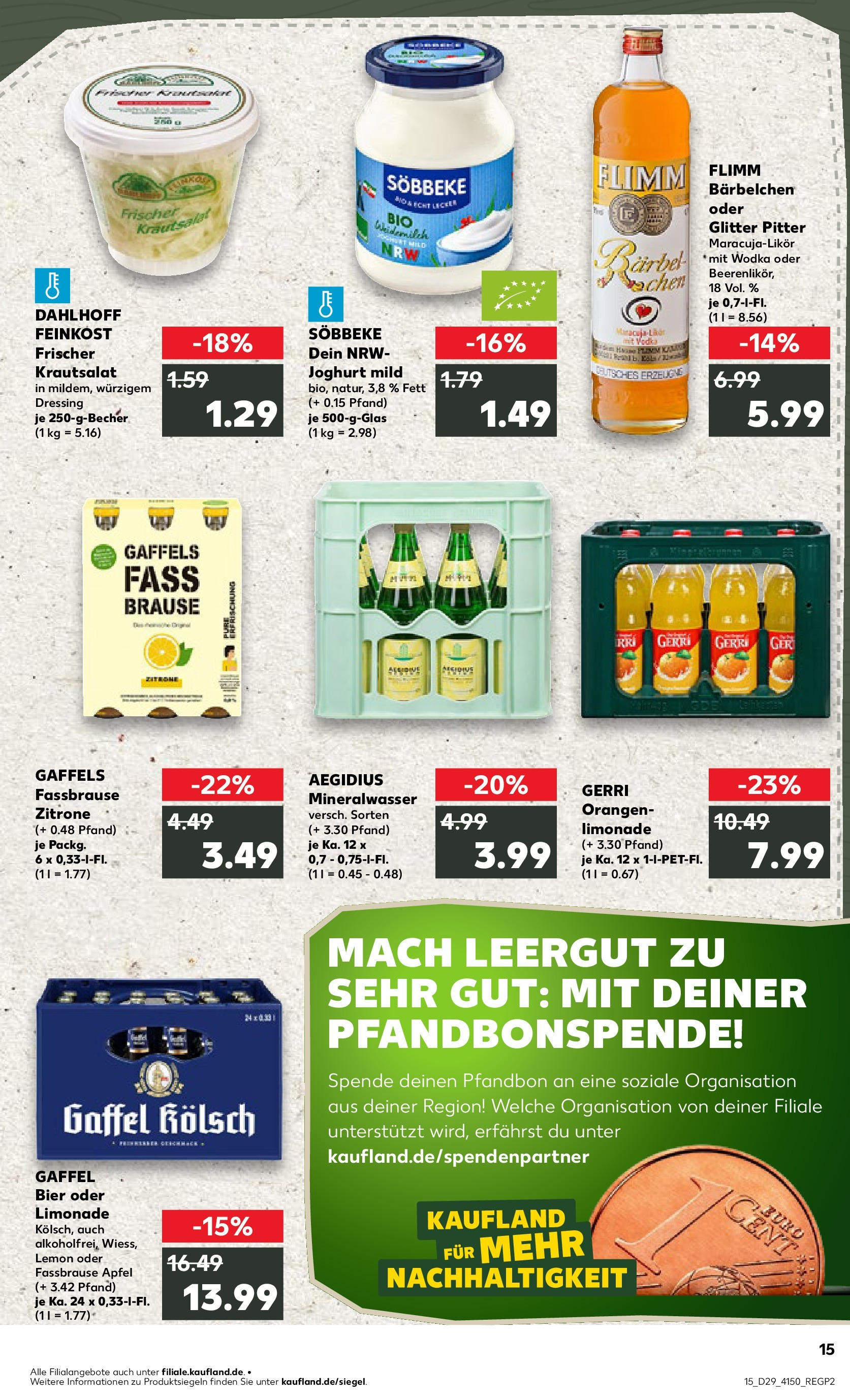 Prospekt Kaufland ab 16.07.2025 » Angebote Online zum Blättern | Seite: 15 | Produkte: Joghurt, Orangen, Limonade, Zitrone