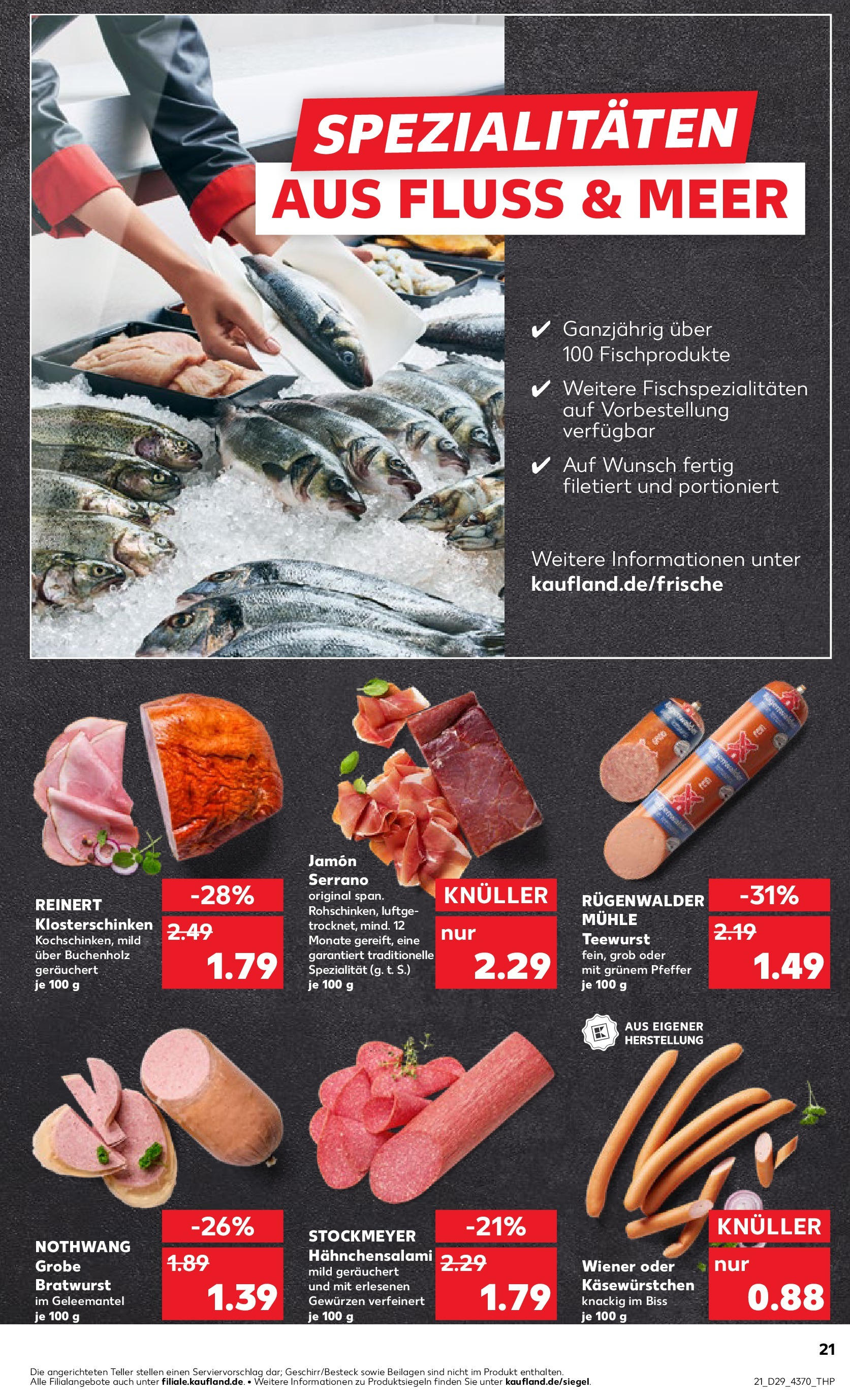 Prospekt Kaufland ab 17.07.2025 » Angebote Online zum Blättern | Seite: 21 | Produkte: Mühle, Bratwurst, Pfeffer, Salami