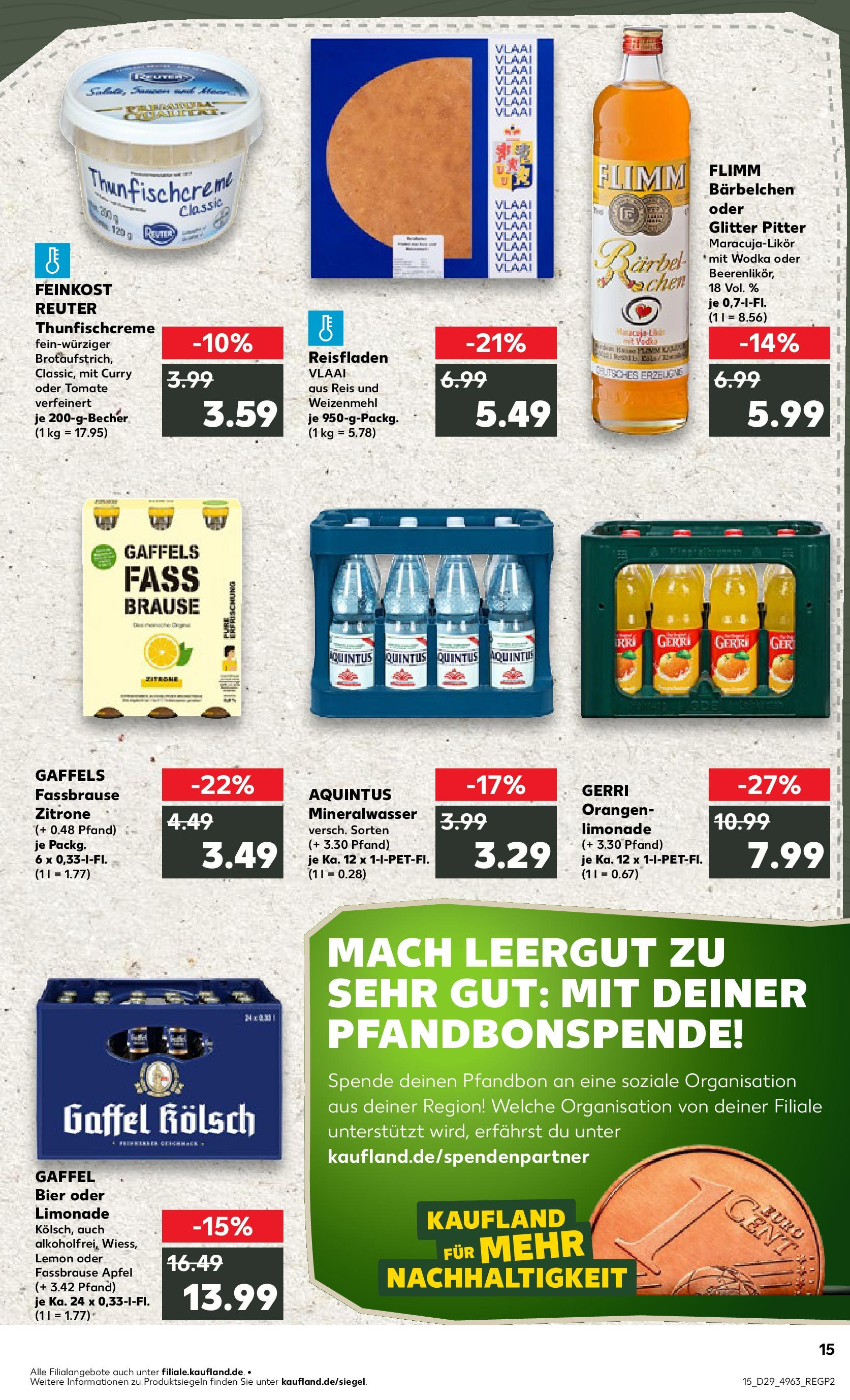 Prospekt Kaufland ab 16.07.2025 » Angebote Online zum Blättern | Seite: 15 | Produkte: Bier, Äpfel, Fassbrause, Wodka