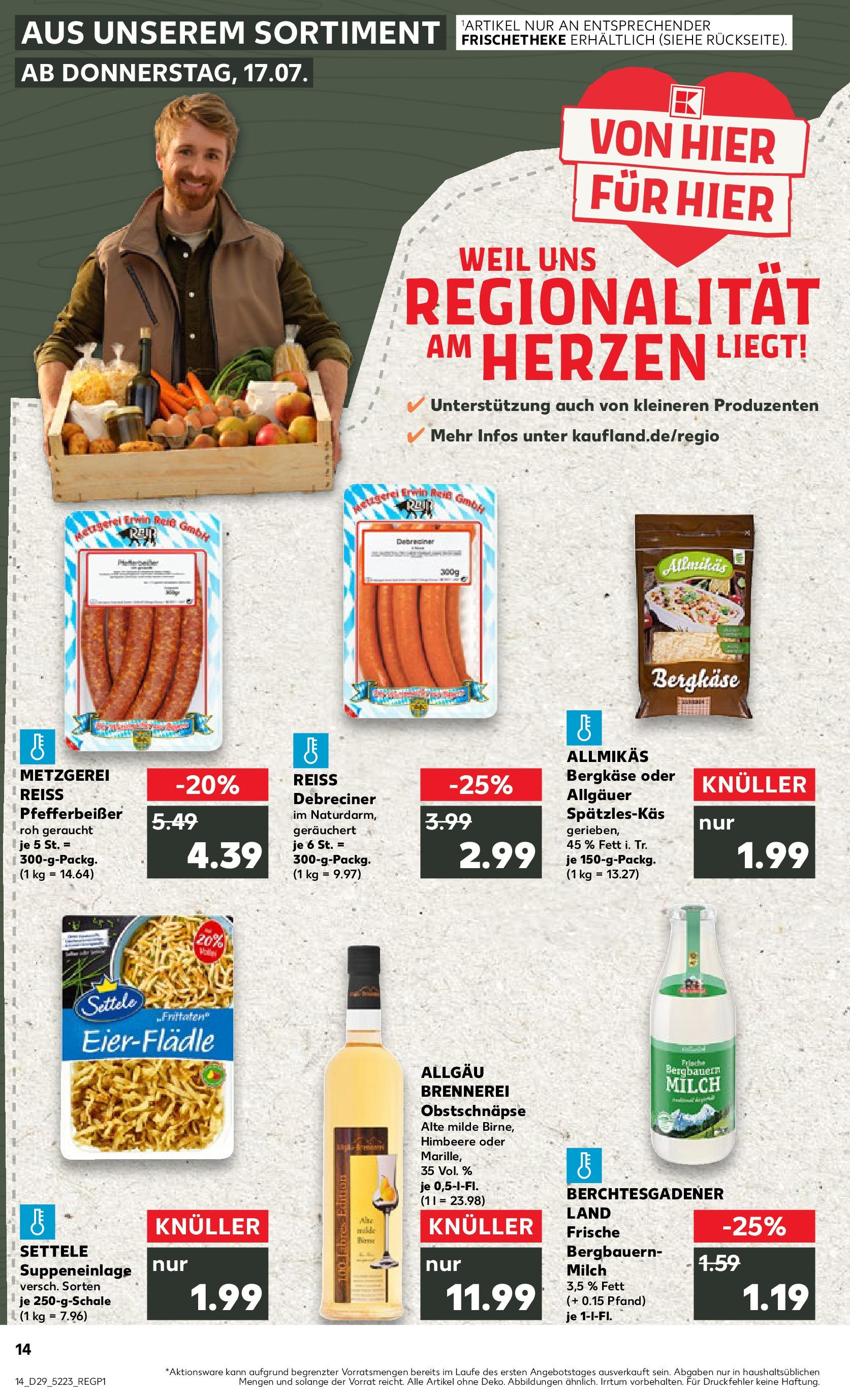 Prospekt Kaufland ab 16.07.2025 » Angebote Online zum Blättern | Seite: 1 | Produkte: Milch, Himbeere