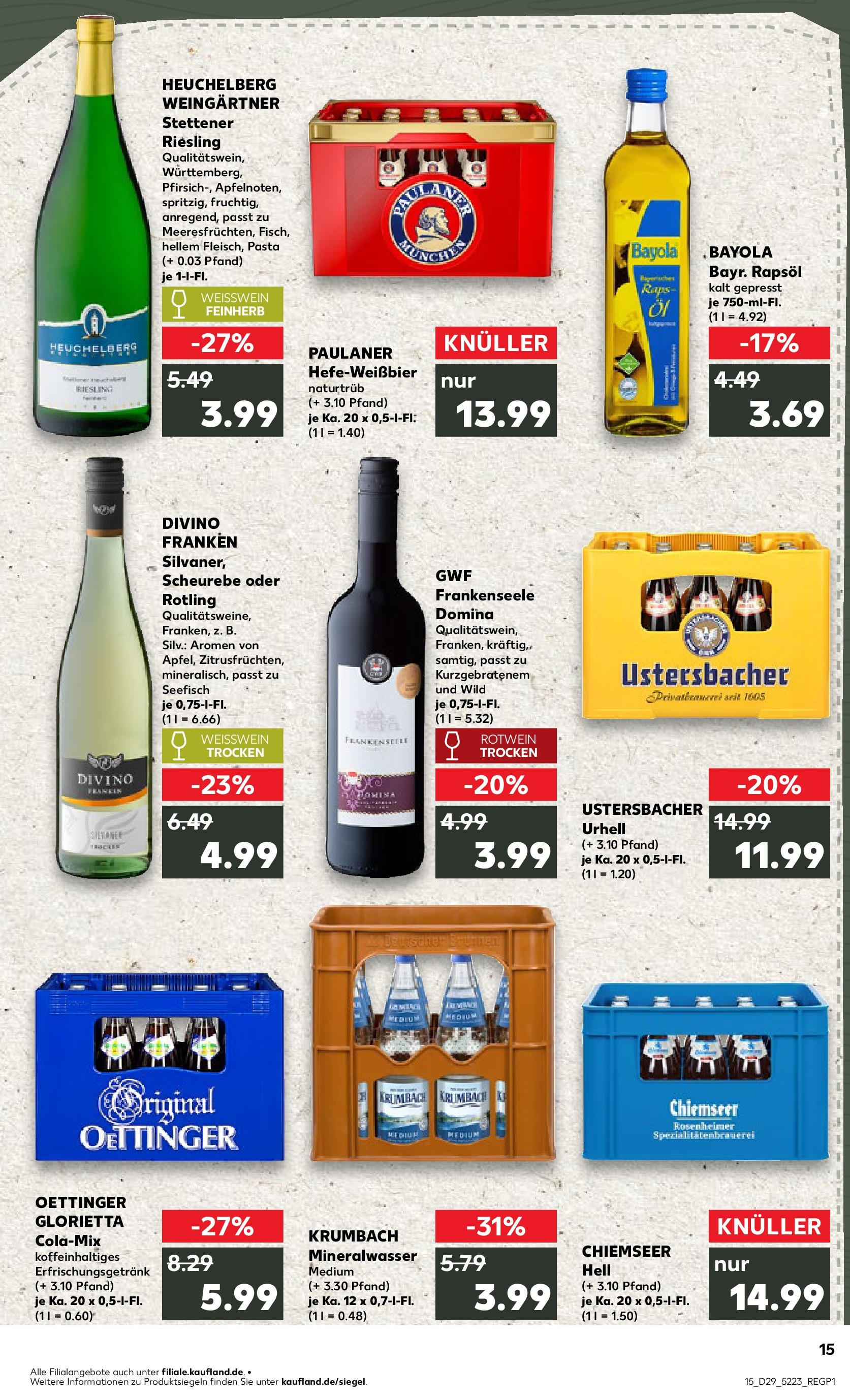 Prospekt Kaufland ab 16.07.2025 » Angebote Online zum Blättern | Seite: 2 | Produkte: Weißwein, Rotwein trocken, Pasta, Paulaner