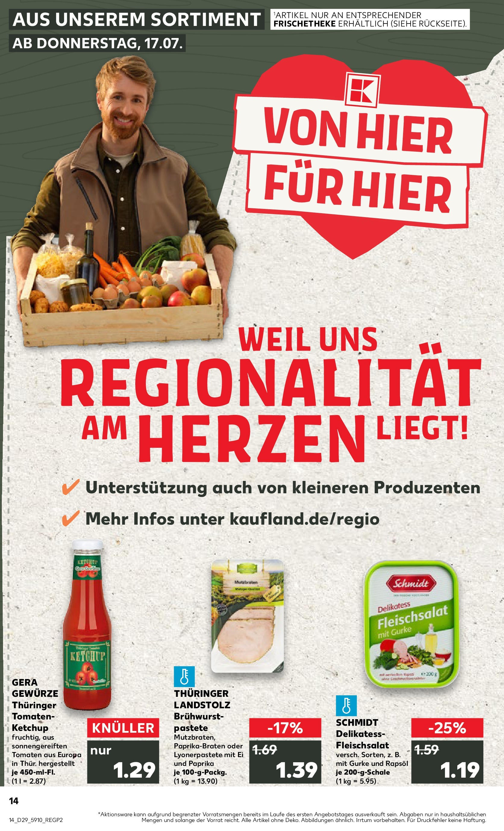 Prospekt Kaufland ab 16.07.2025 » Angebote Online zum Blättern | Seite: 1 | Produkte: Tomaten, Gewürze, Paprika, Ketchup