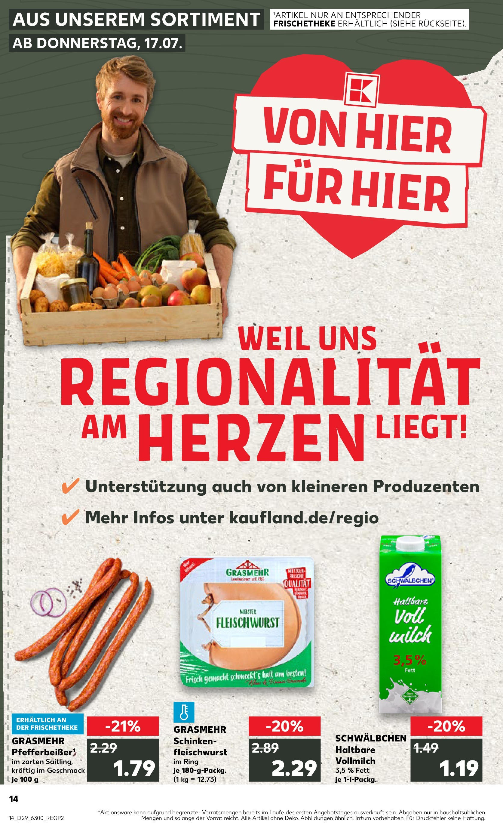 Prospekt Kaufland ab 16.07.2025 » Angebote Online zum Blättern | Seite: 1 | Produkte: Milch, Schinken