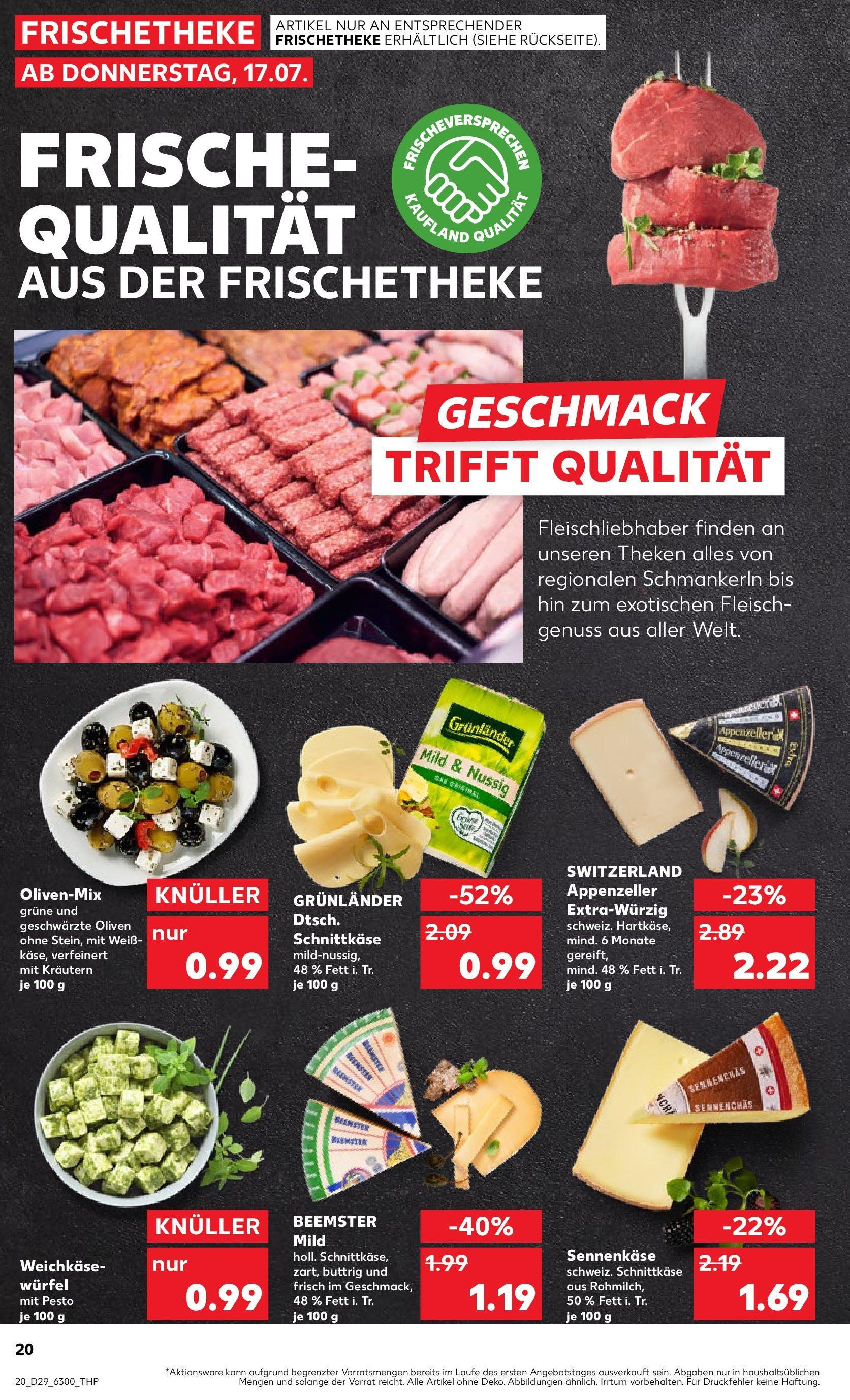 Prospekt Kaufland ab 16.07.2025 » Angebote Online zum Blättern | Seite: 20 | Produkte: Grunlander, Fleisch