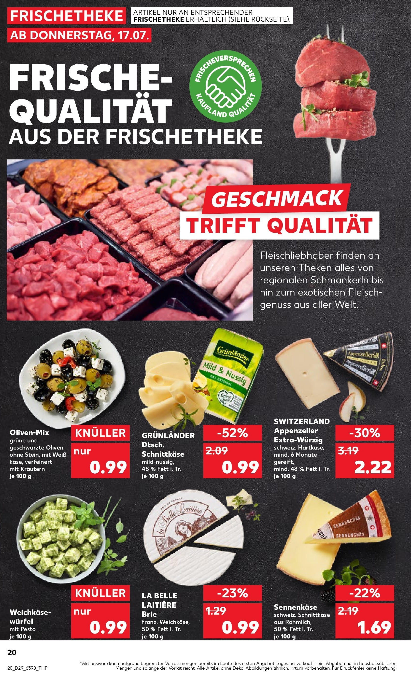 Prospekt Kaufland ab 16.07.2025 » Angebote Online zum Blättern | Seite: 20 | Produkte: Grunlander, Fleisch