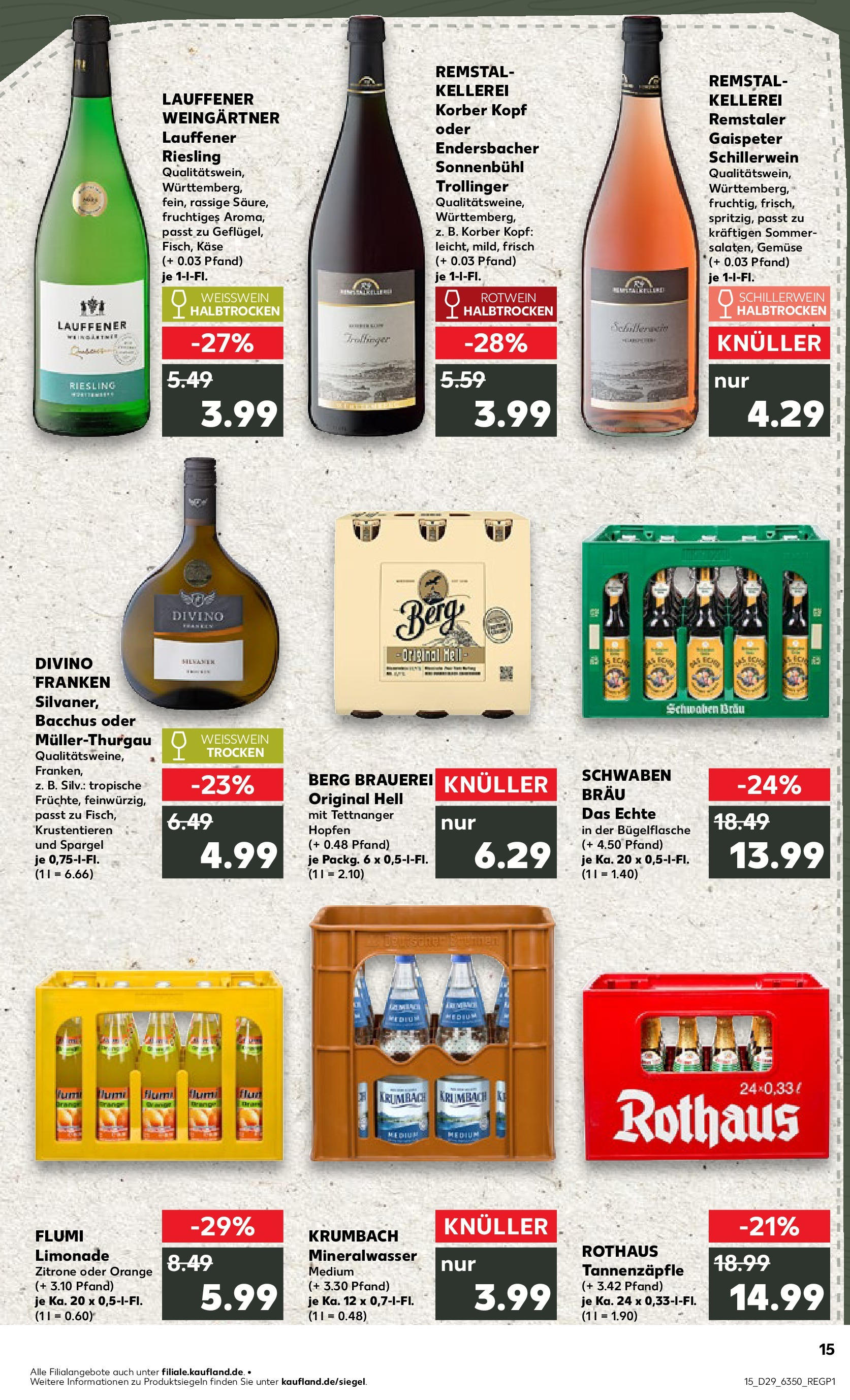 Prospekt Kaufland ab 16.07.2025 » Angebote Online zum Blättern | Seite: 2 | Produkte: Käse, Weißwein, Rotwein halbtrocken, Gemüse