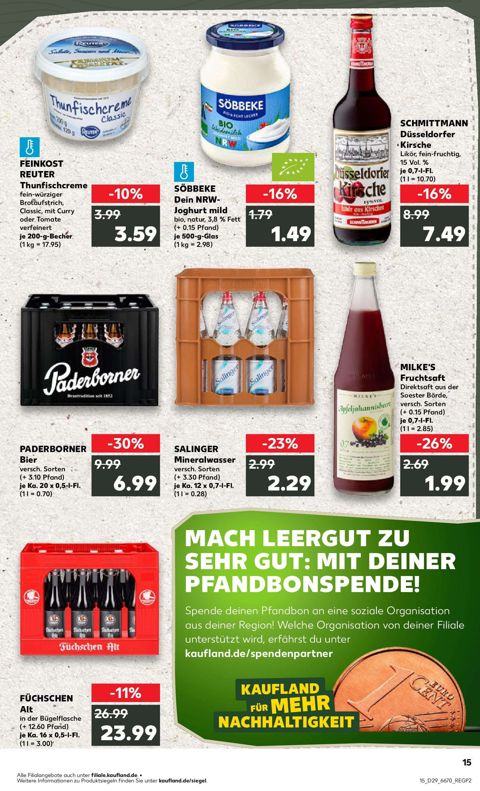 Prospekt Kaufland ab 17.07.2025 » Angebote Online zum Blättern | Seite: 2 | Produkte: Joghurt, Bier, Mineralwasser, Fruchtsaft