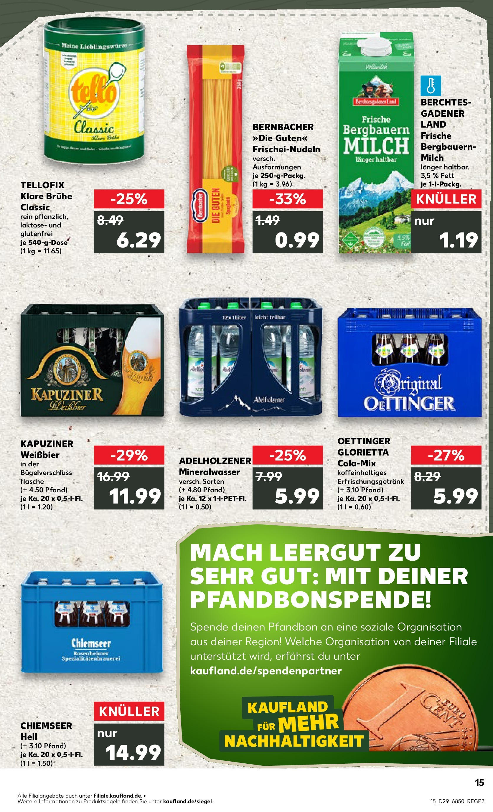 Prospekt Kaufland ab 16.07.2025 » Angebote Online zum Blättern | Seite: 2 | Produkte: Cola, Milch, Weißbier, Pasta