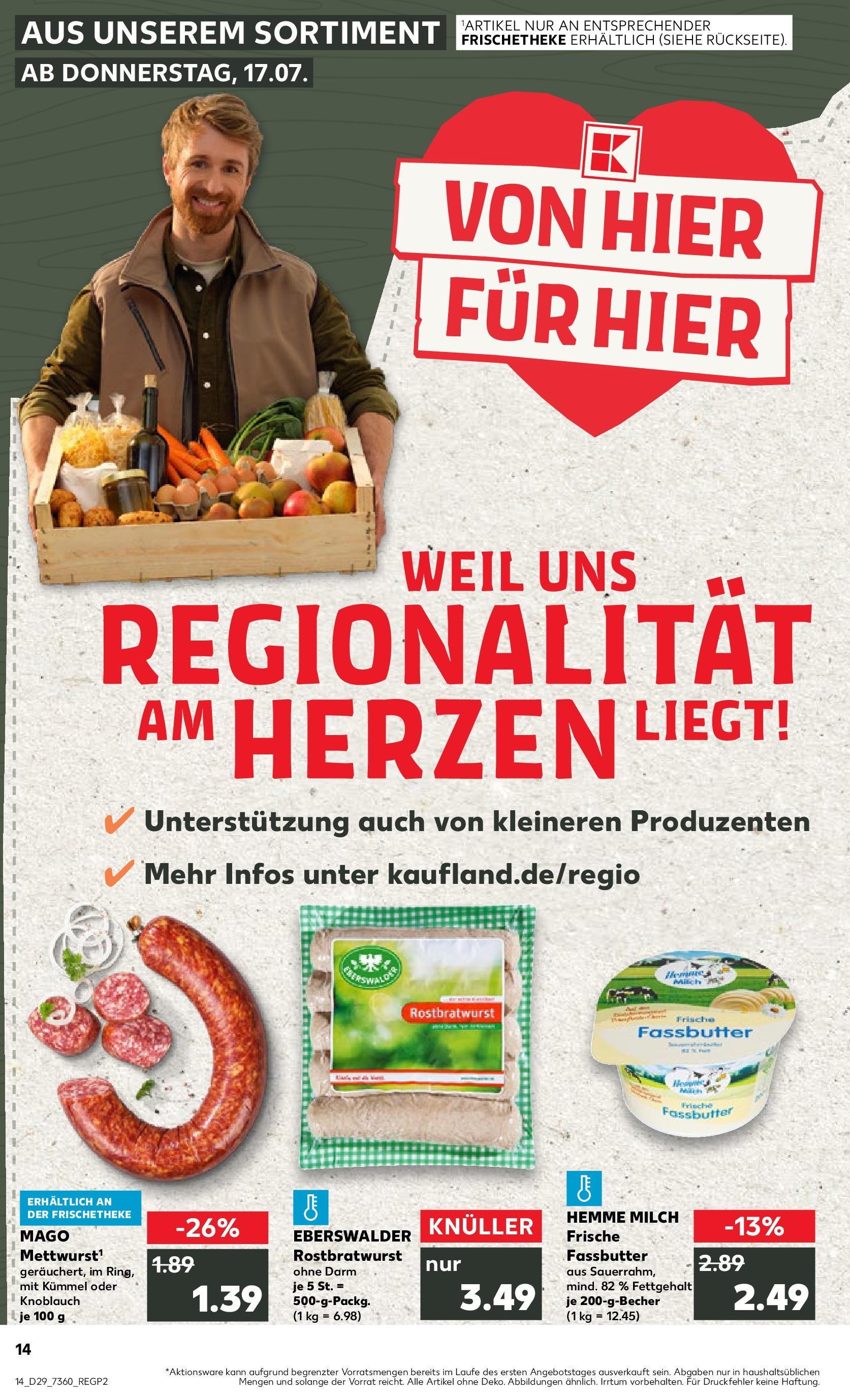 Prospekt Kaufland ab 16.07.2025 » Angebote Online zum Blättern | Seite: 1 | Produkte: Milch, Butter, Knoblauch