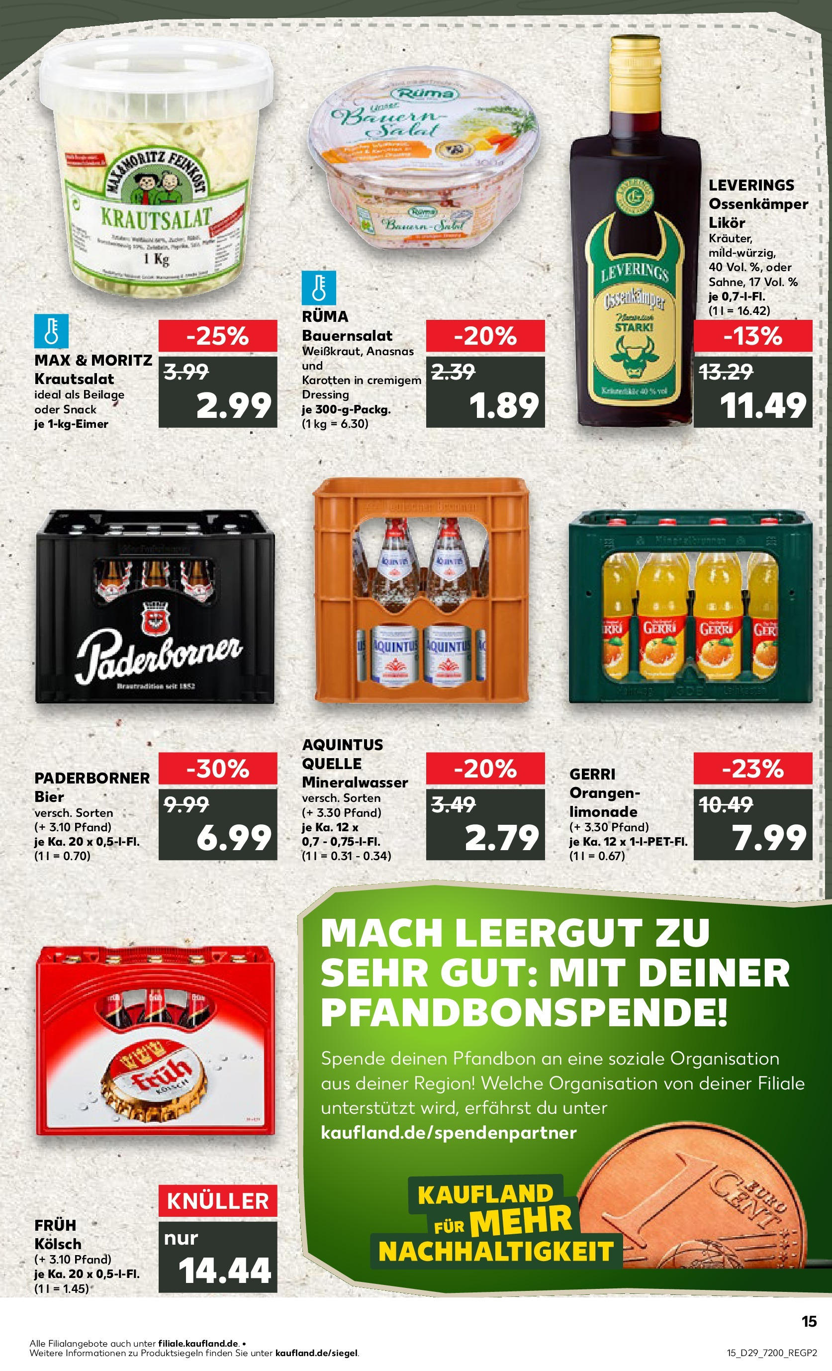 Prospekt Kaufland ab 16.07.2025 » Angebote Online zum Blättern | Seite: 2 | Produkte: Likör, Orangen, Limonade, Salat