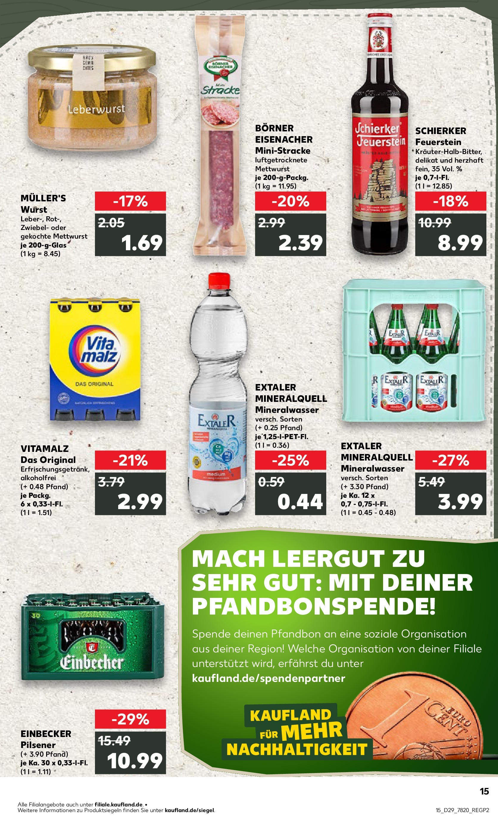 Prospekt Kaufland ab 16.07.2025 » Angebote Online zum Blättern | Seite: 2 | Produkte: Mineralwasser, Wurst, Salami