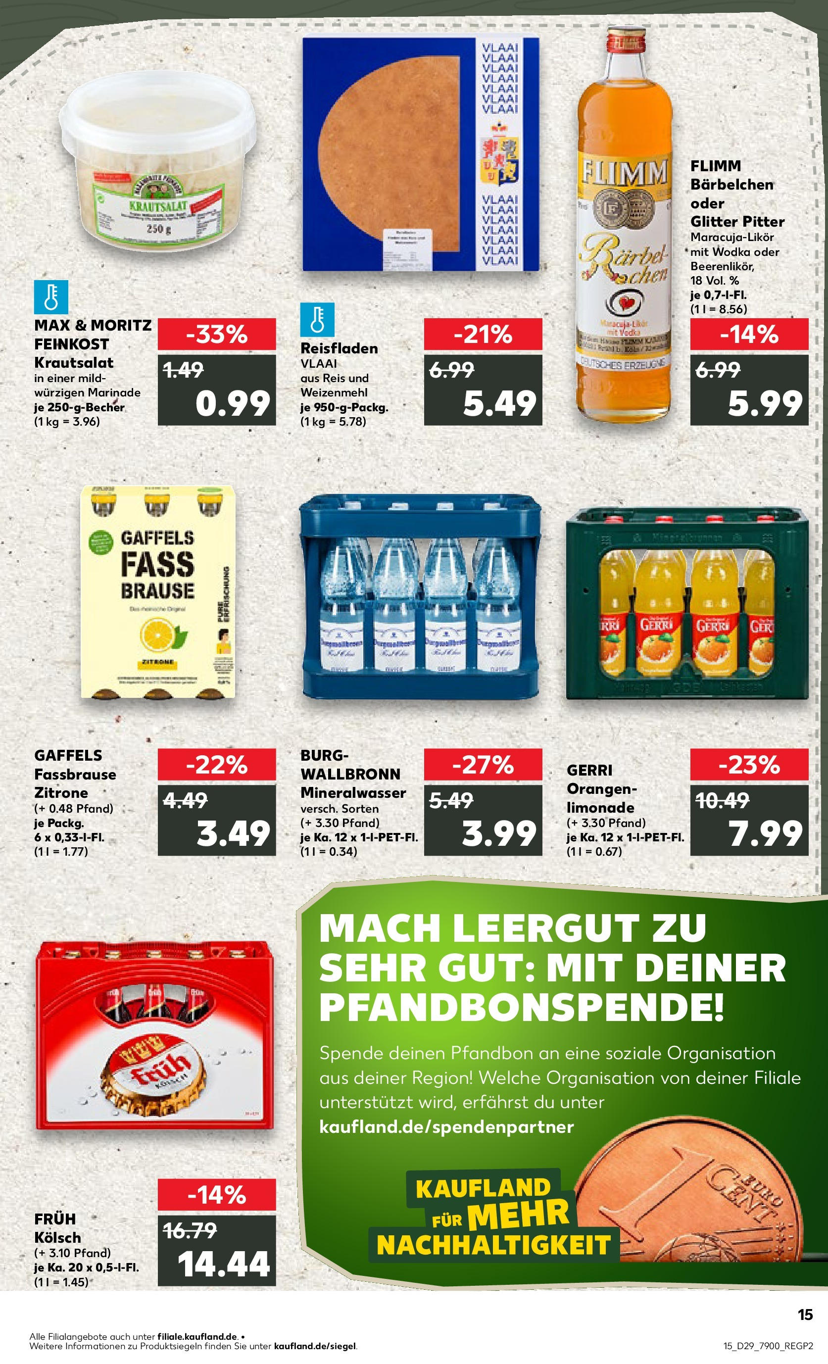 Prospekt Kaufland ab 16.07.2025 » Angebote Online zum Blättern | Seite: 15 | Produkte: Orangen, Weizenmehl, Reis, Wodka
