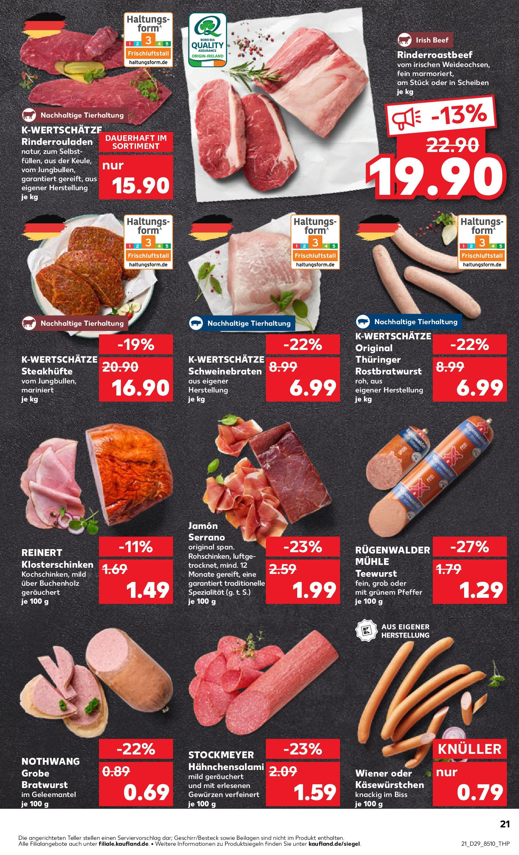 Prospekt Kaufland ab 16.07.2025 » Angebote Online zum Blättern | Seite: 21 | Produkte: Mühle, Bratwurst, Pfeffer, Steak
