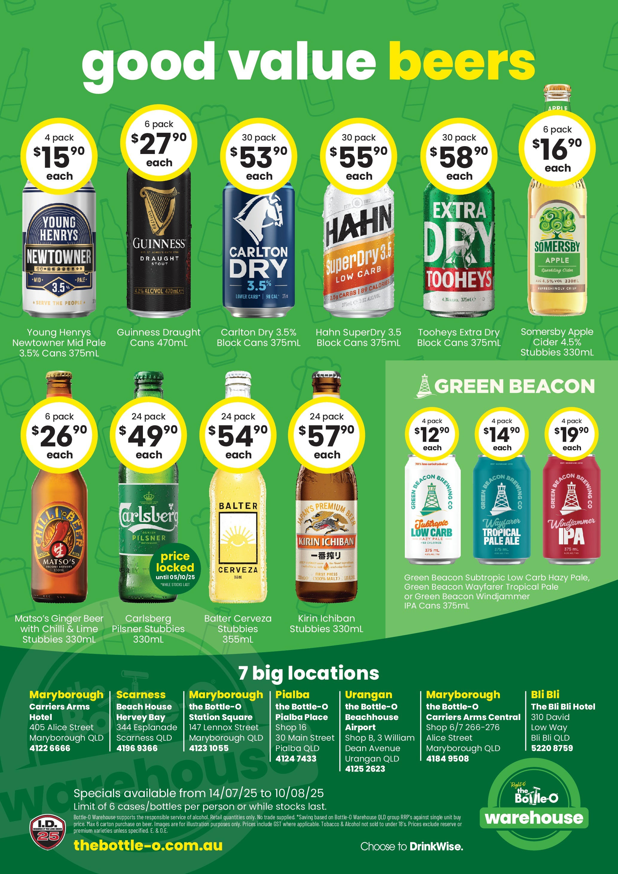 The Bottle-O Catalogue Wondunna - 13/07/2025 > weekly / monthly specials | Page: 6 | Products: Ginger, Beer, Lime, Press