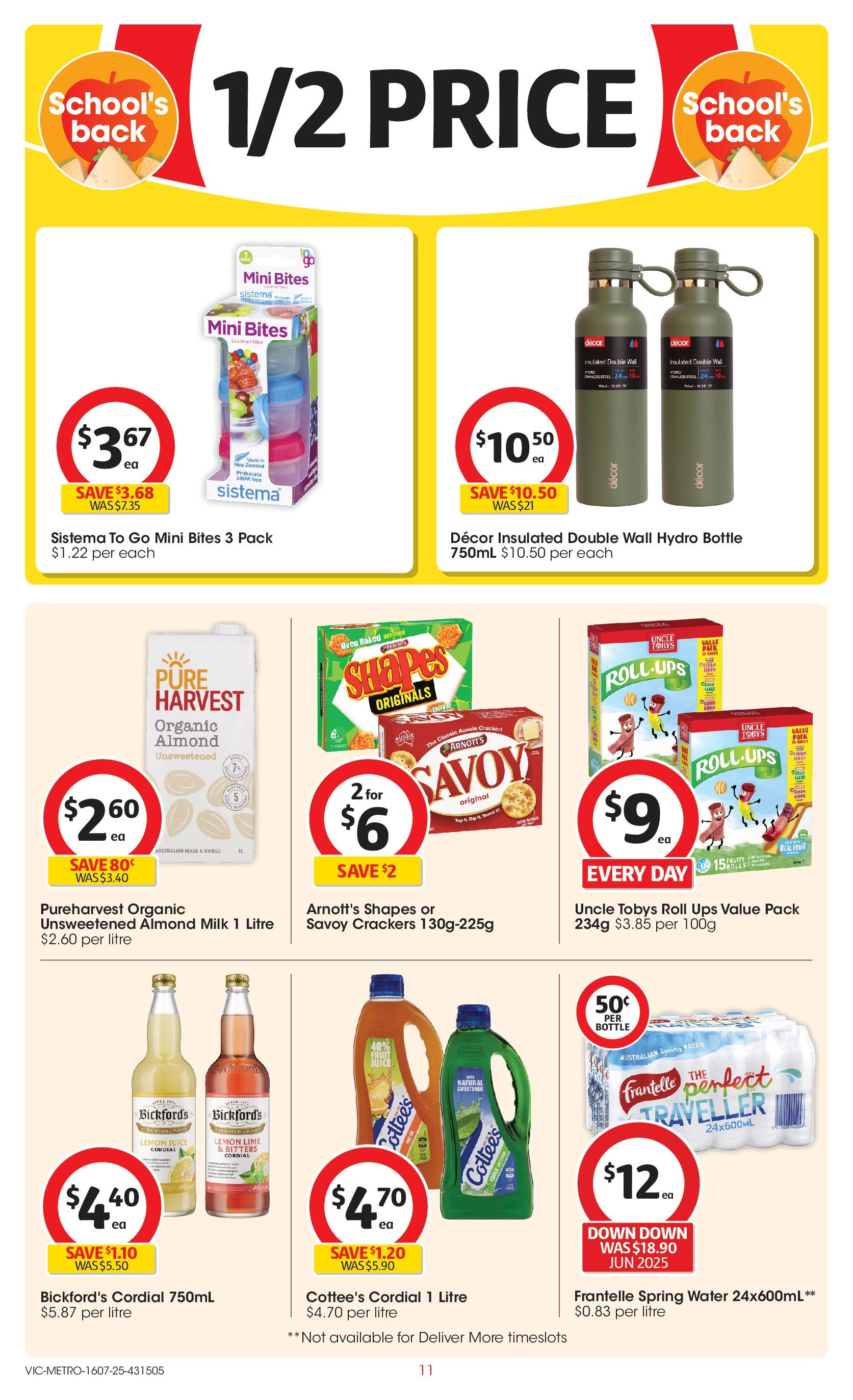 ﻿﻿Coles catalogue valid from 15/07/2025 > Online Australia | Page: 11 | Products: Decor, Water, Lime, UPS
