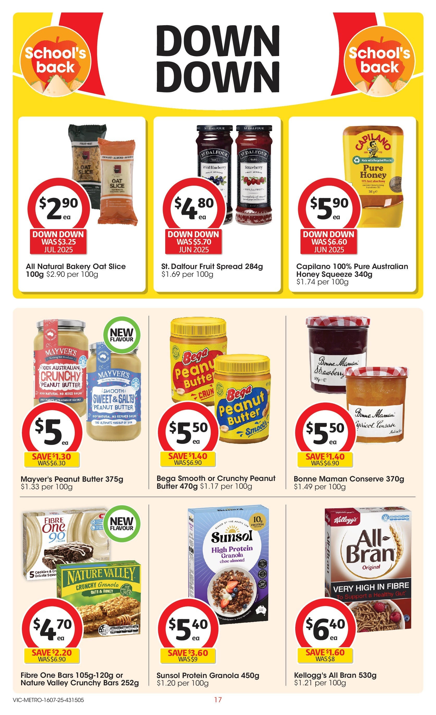 ﻿﻿Coles catalogue valid from 15/07/2025 > Online Australia | Page: 17 | Products: Butter, Yoghurt, Granola, Salt