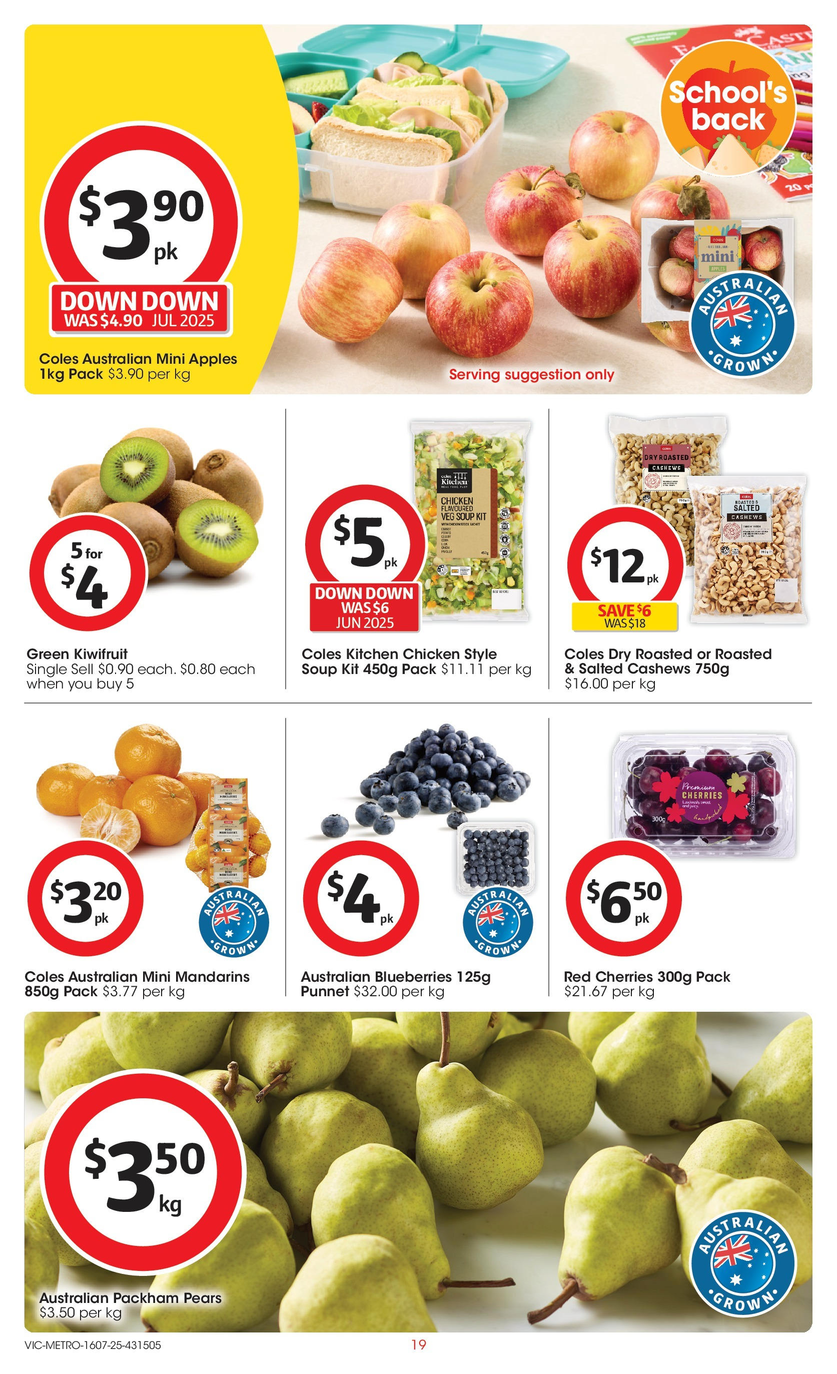 ﻿﻿Coles catalogue valid from 15/07/2025 > Online Australia | Page: 19 | Products: Cherries, Chicken, Mandarins, Blueberries
