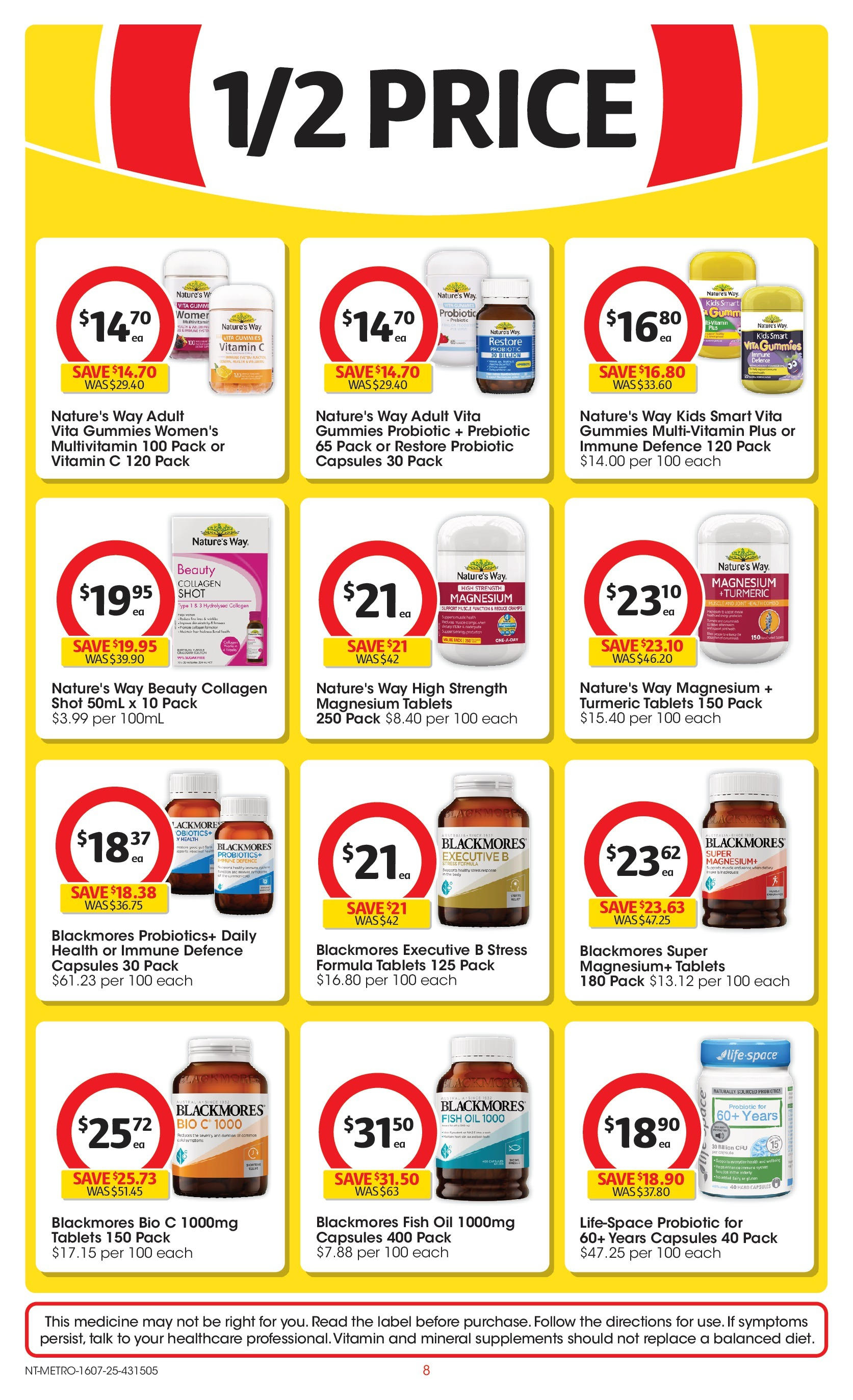 ﻿﻿Coles catalogue valid from 15/07/2025 > Online Australia | Page: 8 | Products: Dairy, Oil, Fish oil, Collagen