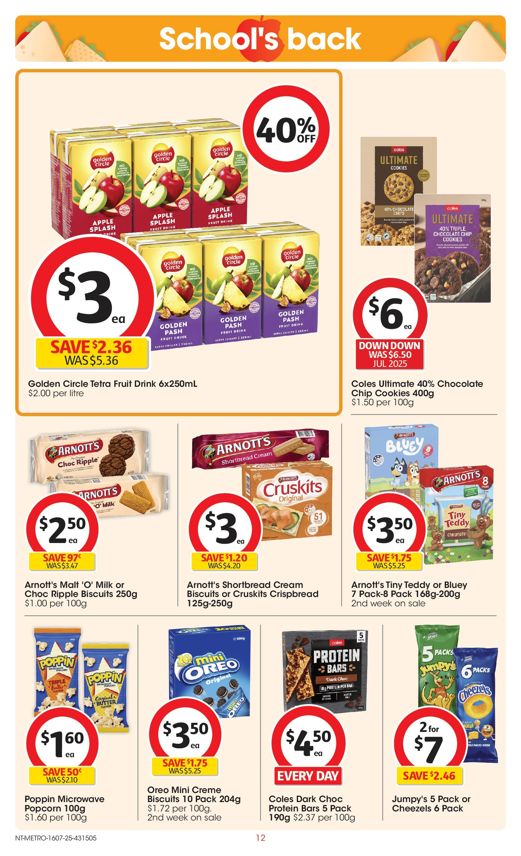 ﻿﻿Coles catalogue valid from 15/07/2025 > Online Australia | Page: 12 | Products: Butter, Cream, Popcorn, Microwave