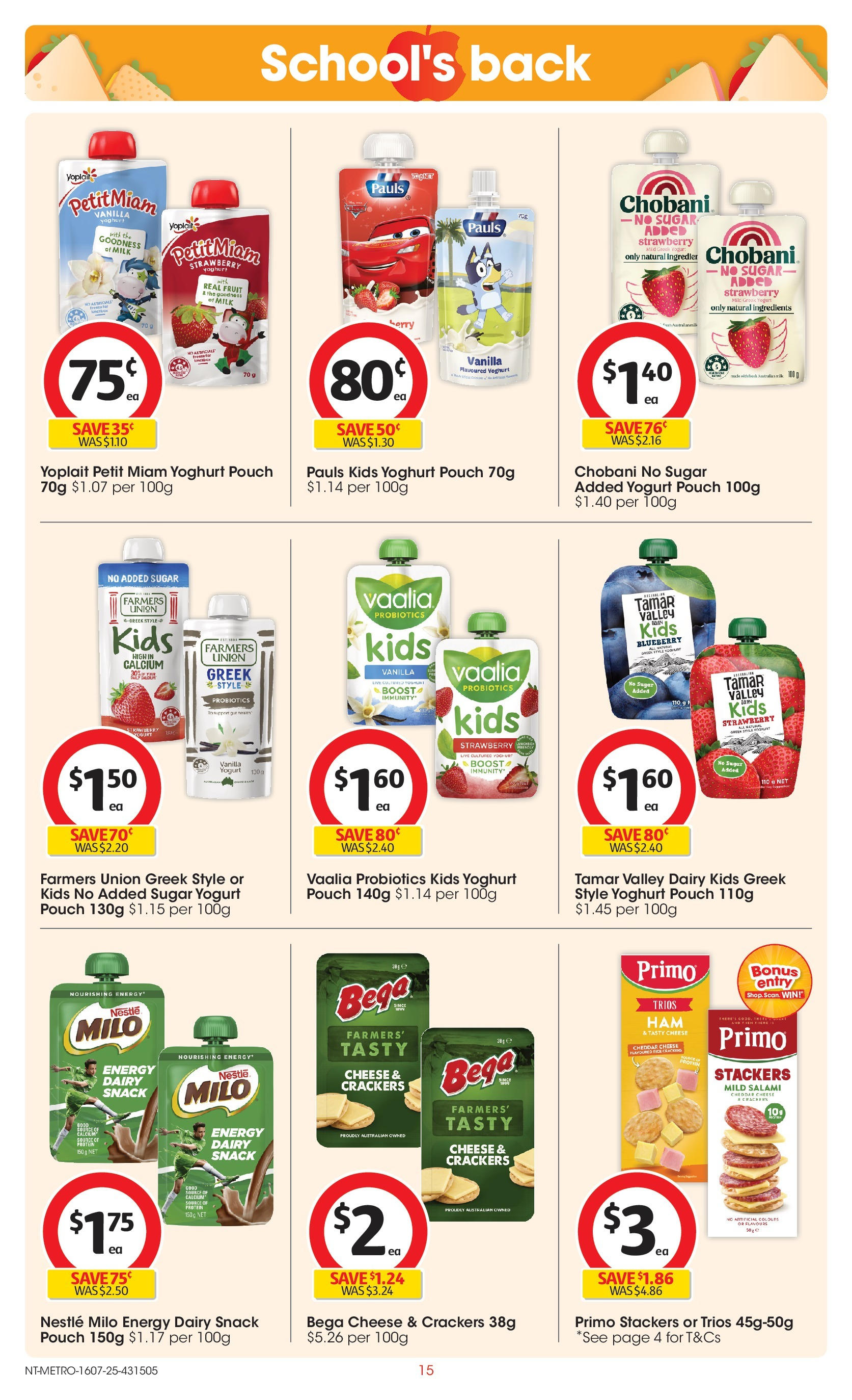 ﻿﻿Coles catalogue valid from 15/07/2025 > Online Australia | Page: 15 | Products: Milk, Cheese, Salami, Sugar