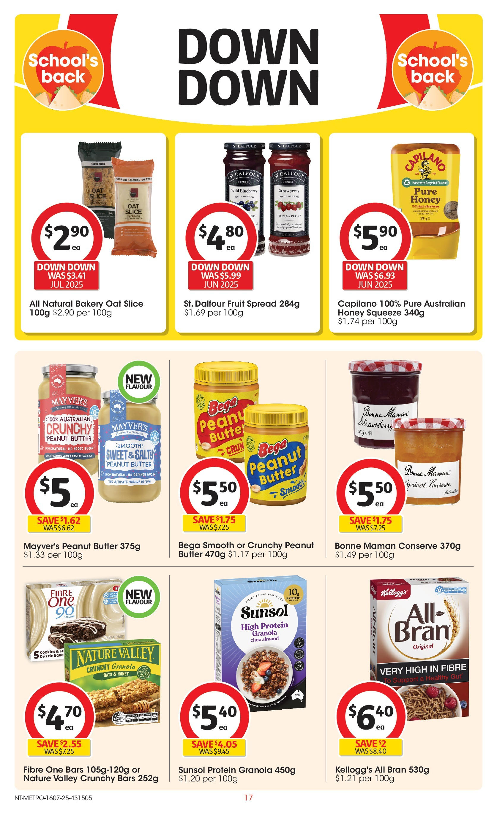 ﻿﻿Coles catalogue valid from 15/07/2025 > Online Australia | Page: 17 | Products: Yoghurt, Granola, Peanuts, Bakery