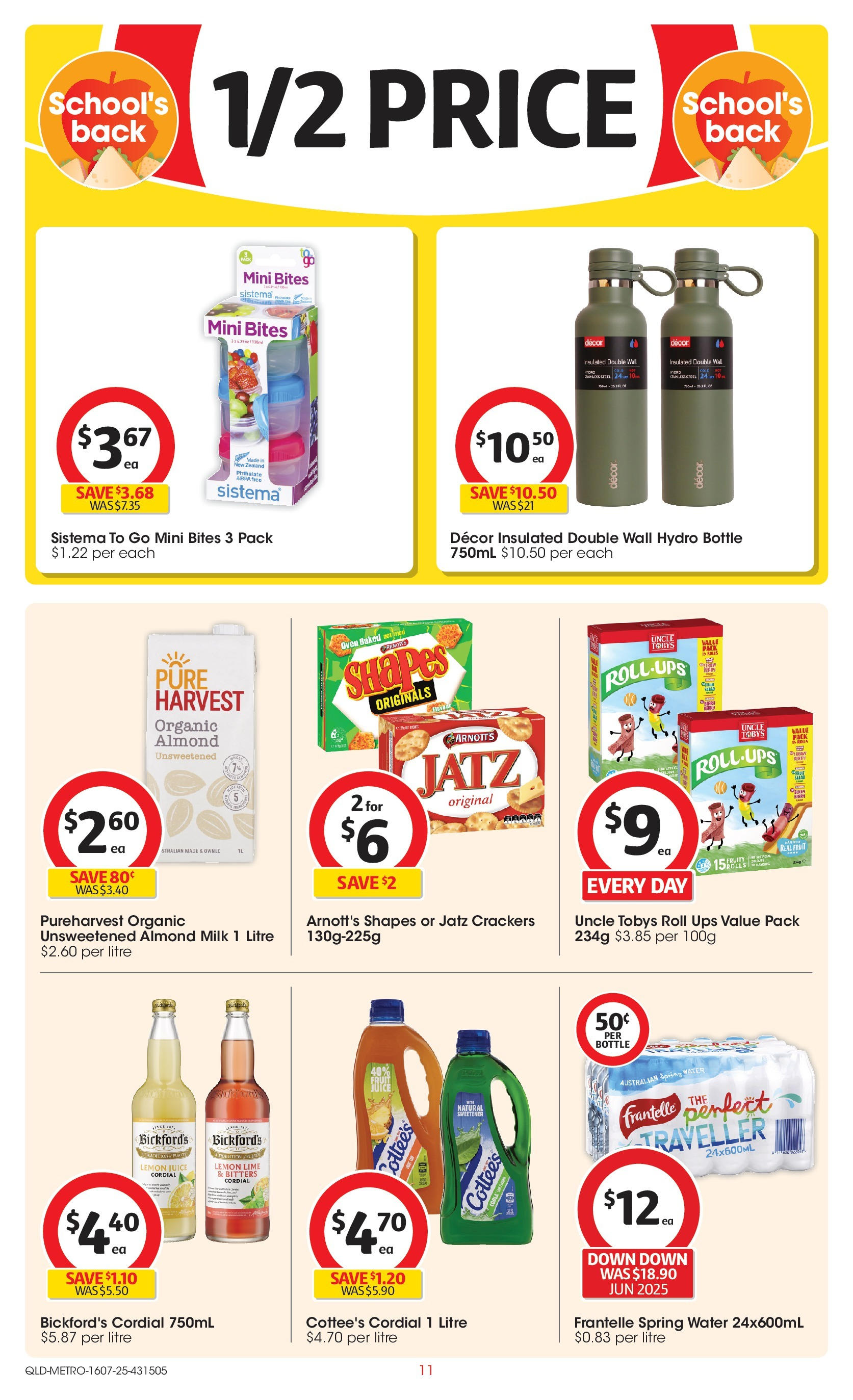 ﻿﻿Coles catalogue valid from 15/07/2025 > Online Australia | Page: 11 | Products: Crackers, Milk, Lemon, Lime