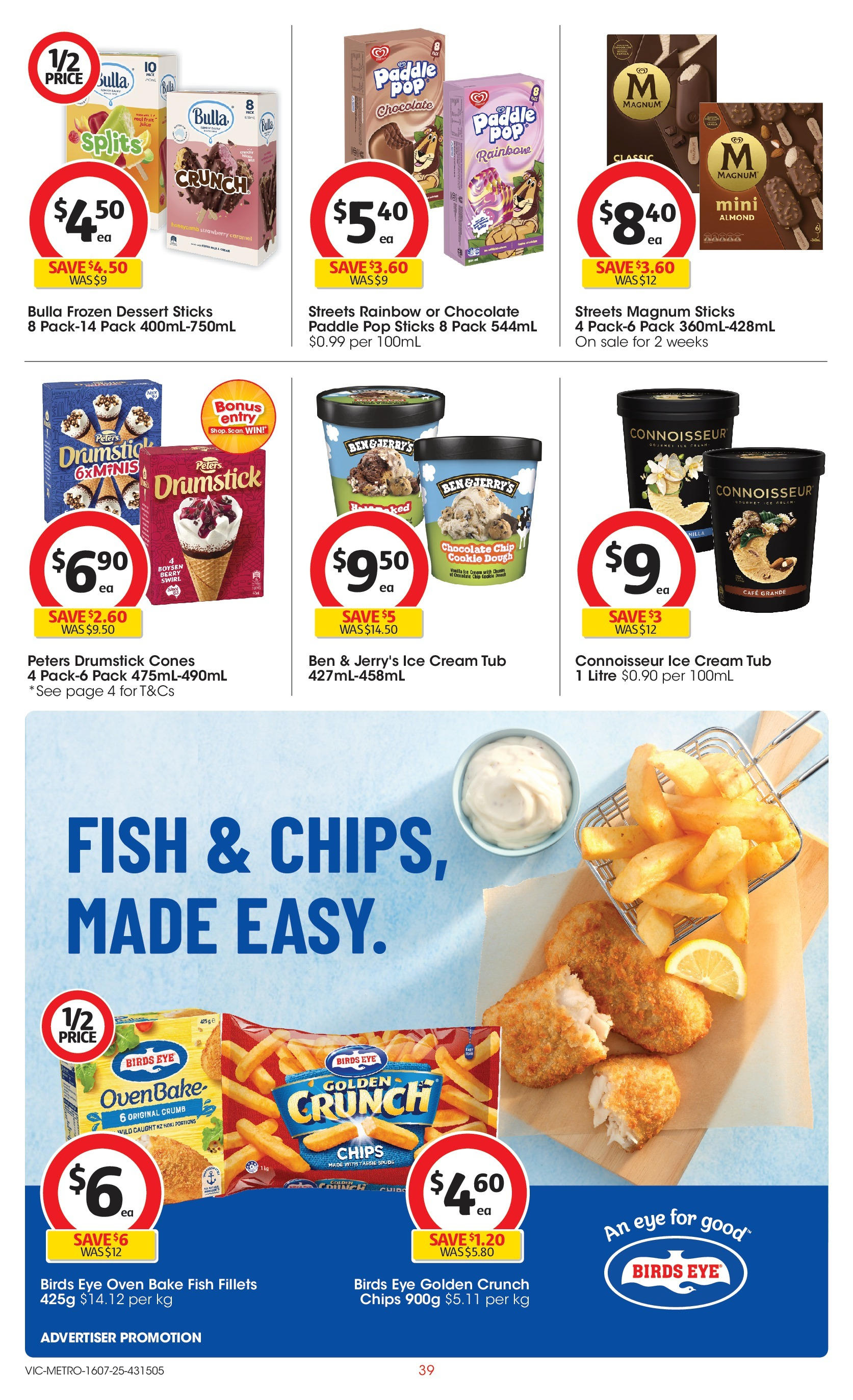 ﻿﻿Coles catalogue valid from 15/07/2025 > Online Australia | Page: 39 | Products: Chocolate, Juice, Fish, Oven