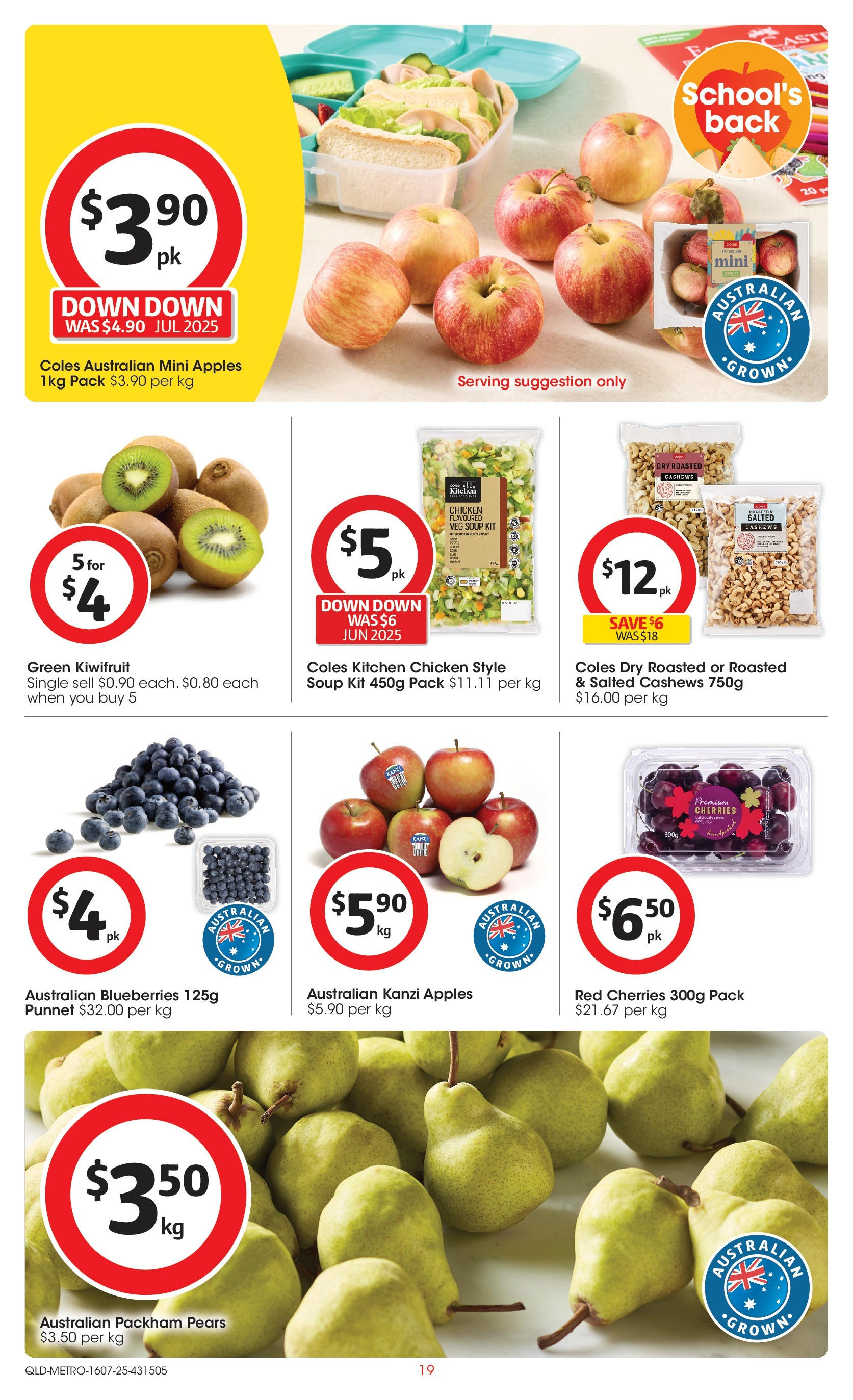 ﻿﻿Coles catalogue valid from 15/07/2025 > Online Australia | Page: 19 | Products: Cherries, Chicken, Apples, Blueberries