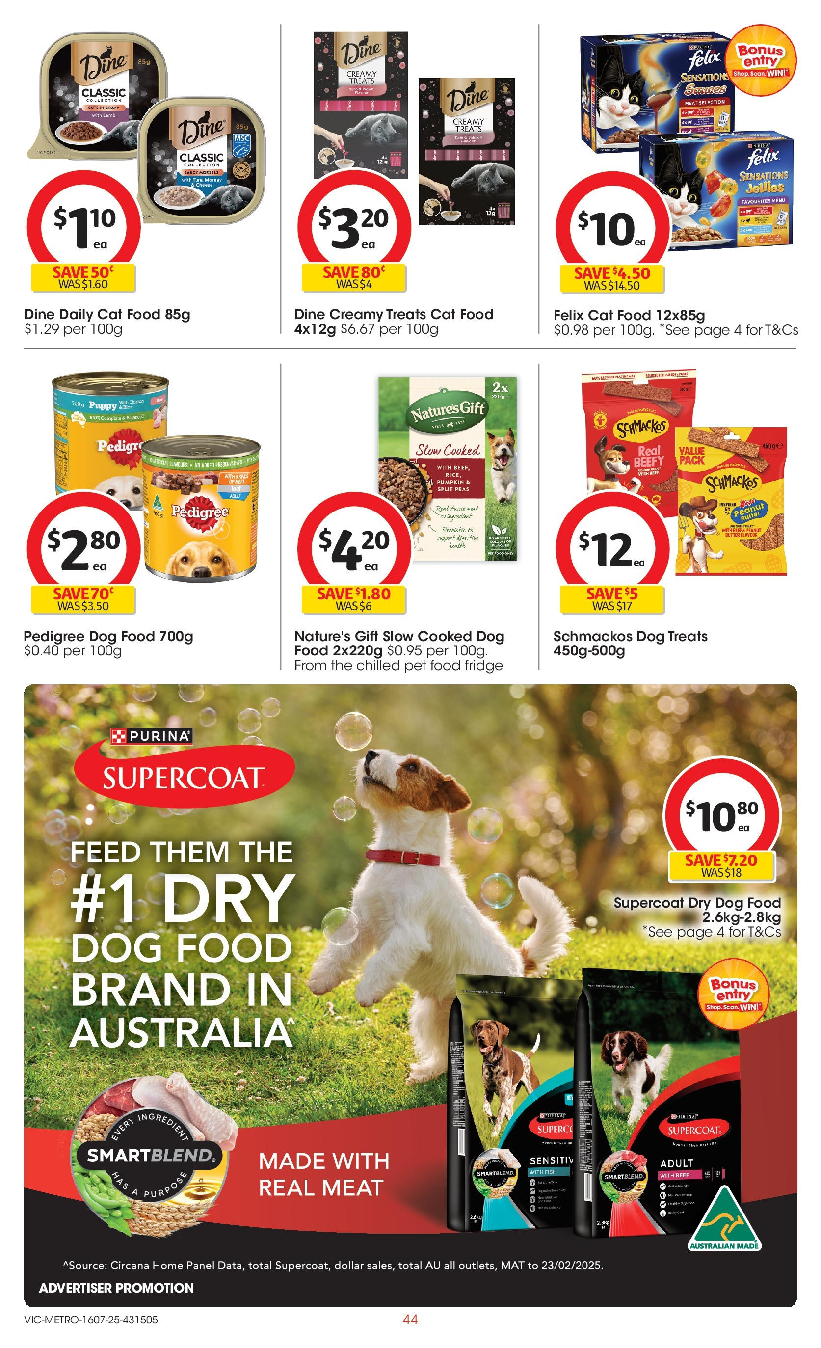 ﻿﻿Coles catalogue valid from 15/07/2025 > Online Australia | Page: 44 | Products: Cheese, Dog food, Pumpkin, Fridge