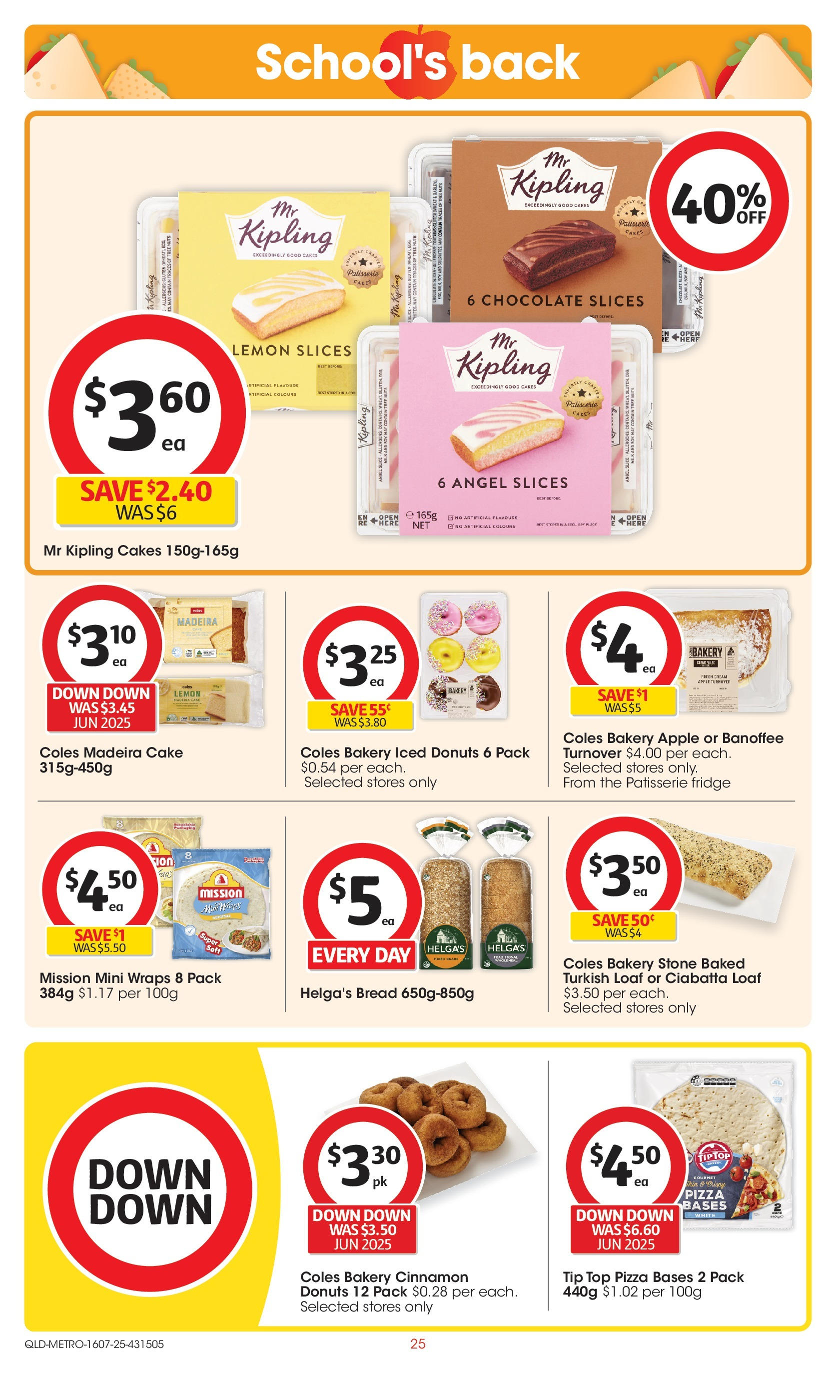 ﻿﻿Coles catalogue valid from 15/07/2025 > Online Australia | Page: 25 | Products: Bread, Chocolate, Wheat, Bakery