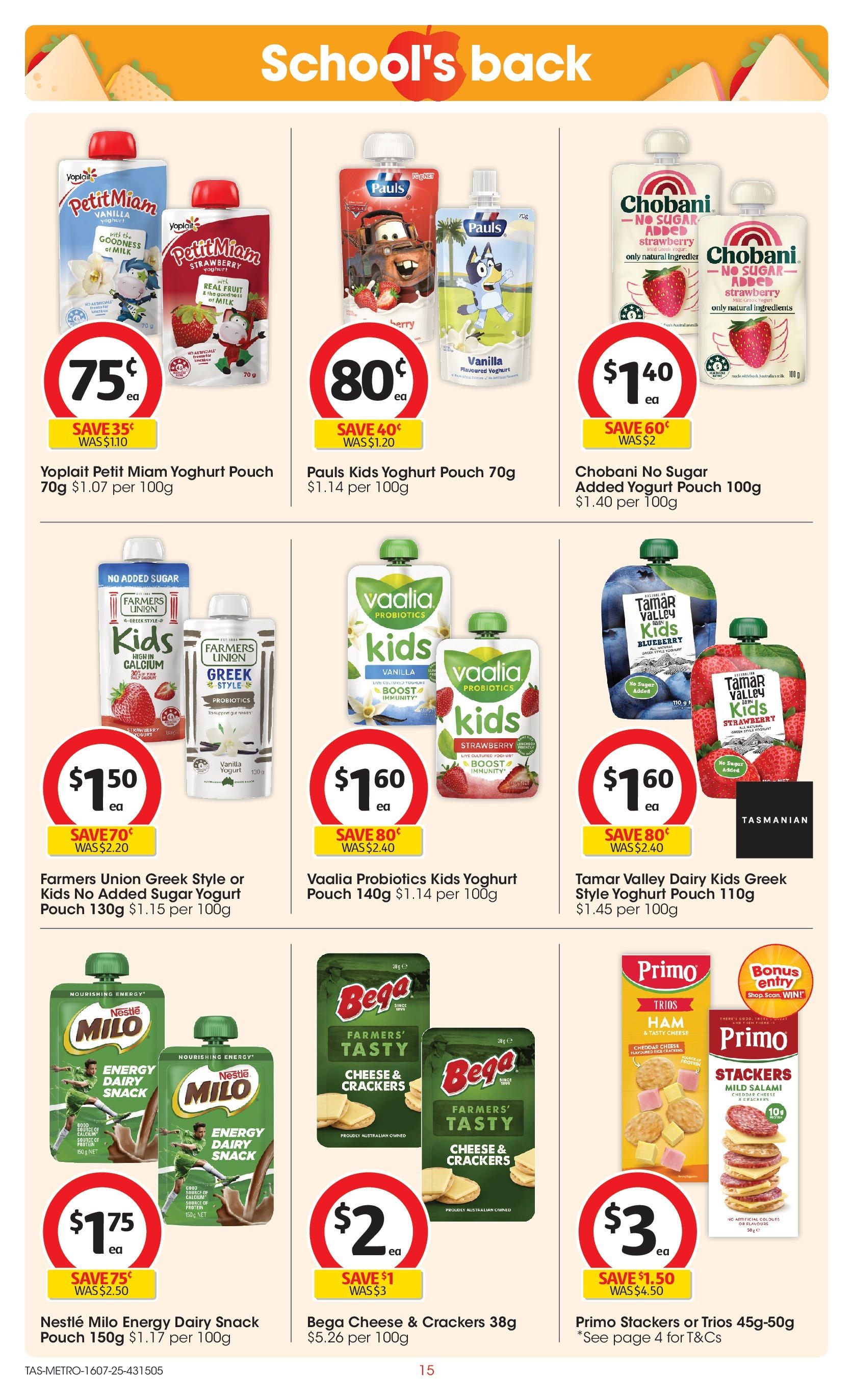 ﻿﻿Coles catalogue valid from 15/07/2025 > Online Australia | Page: 15 | Products: Crackers, Yoghurt, Salami, Sugar