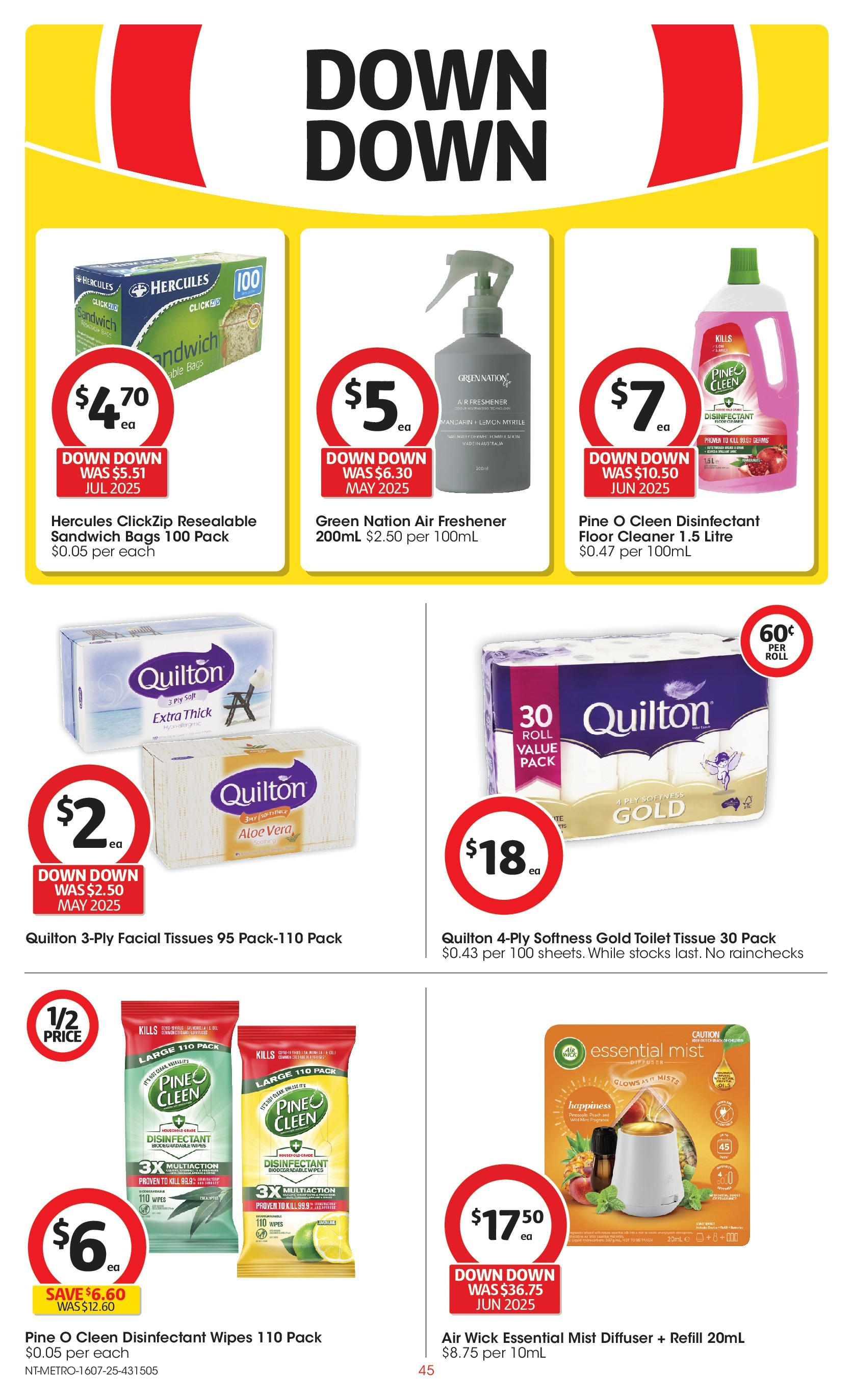 ﻿﻿Coles catalogue valid from 15/07/2025 > Online Australia | Page: 45 | Products: Household, Fragrance, Cleaner, Lemon