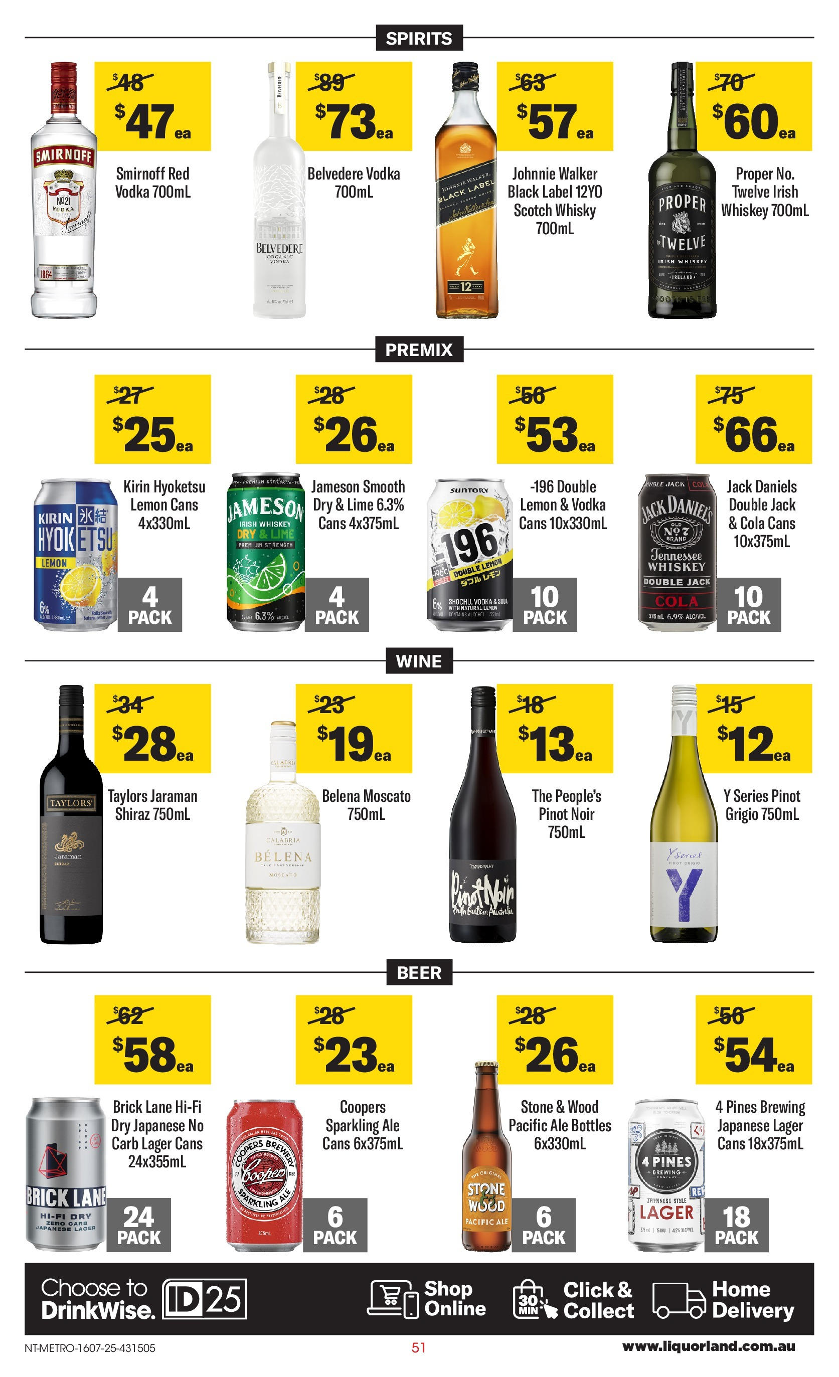 ﻿﻿Coles catalogue valid from 15/07/2025 > Online Australia | Page: 51 | Products: Vodka, Whiskey, Lemon, Lime