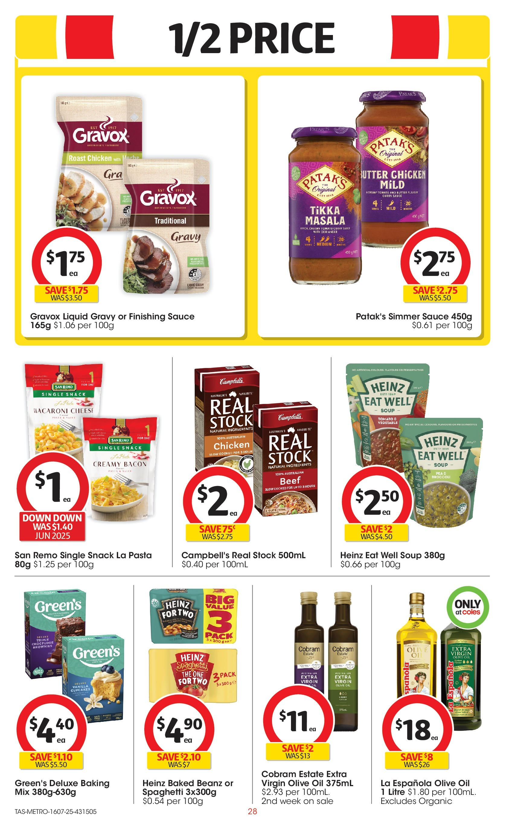 ﻿﻿Coles catalogue valid from 15/07/2025 > Online Australia | Page: 28 | Products: Curry, Butter, Chicken, Soup
